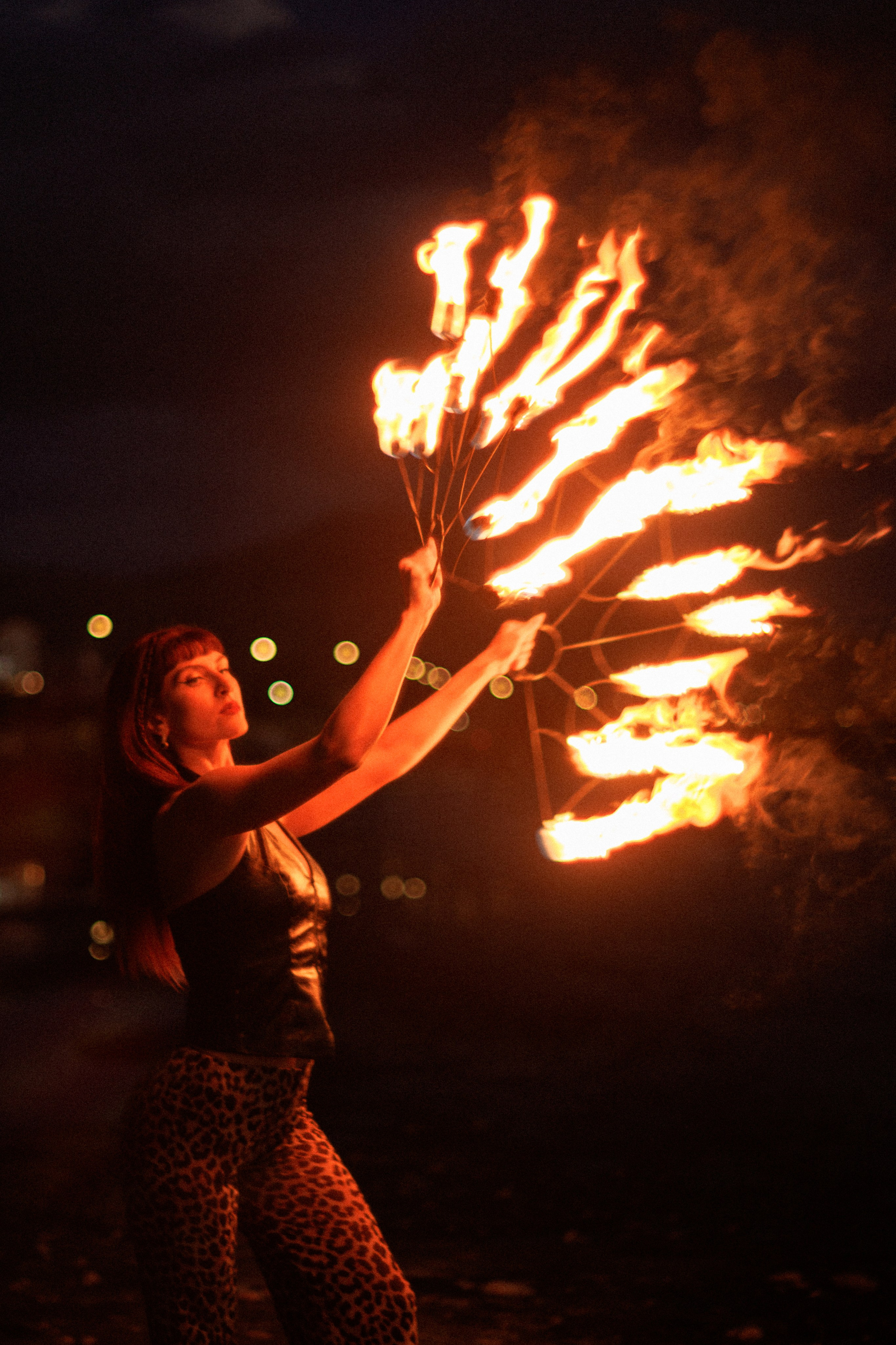 Jana the Fire dancer. Photographer in Greece Kristina