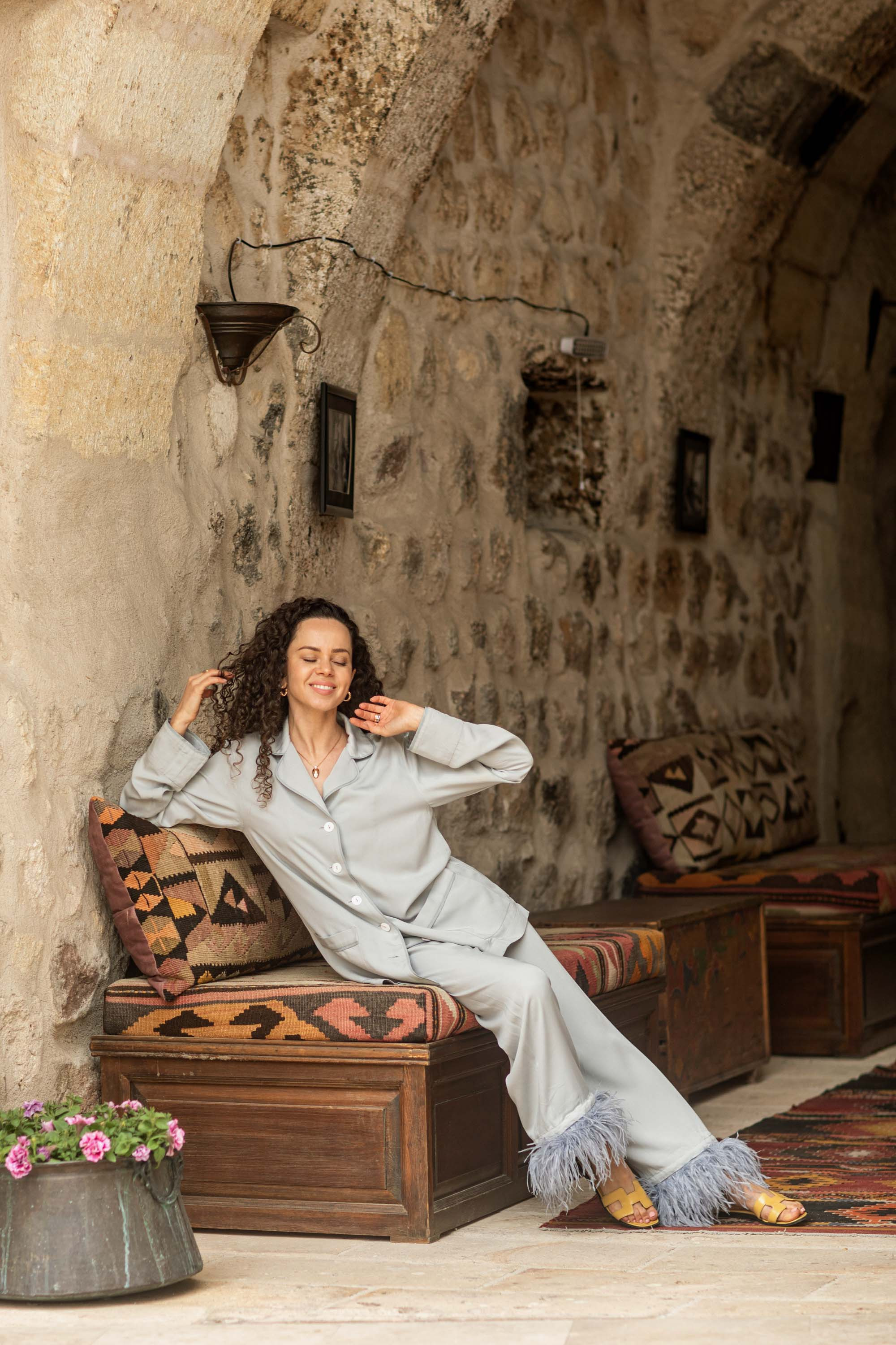 Solo Photoshoot in Kayseri with Wild Horse Herds. Julia Ganch I Fashion Wedding Photography I Cappadocia Turkey