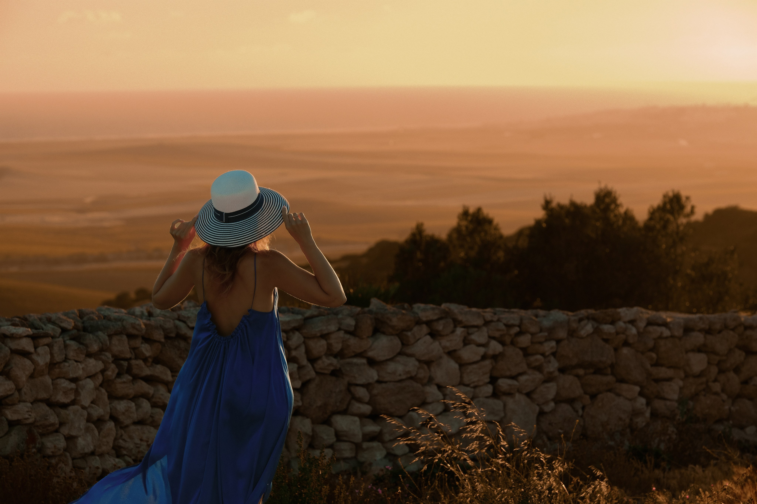 Marianna and the warm sunset