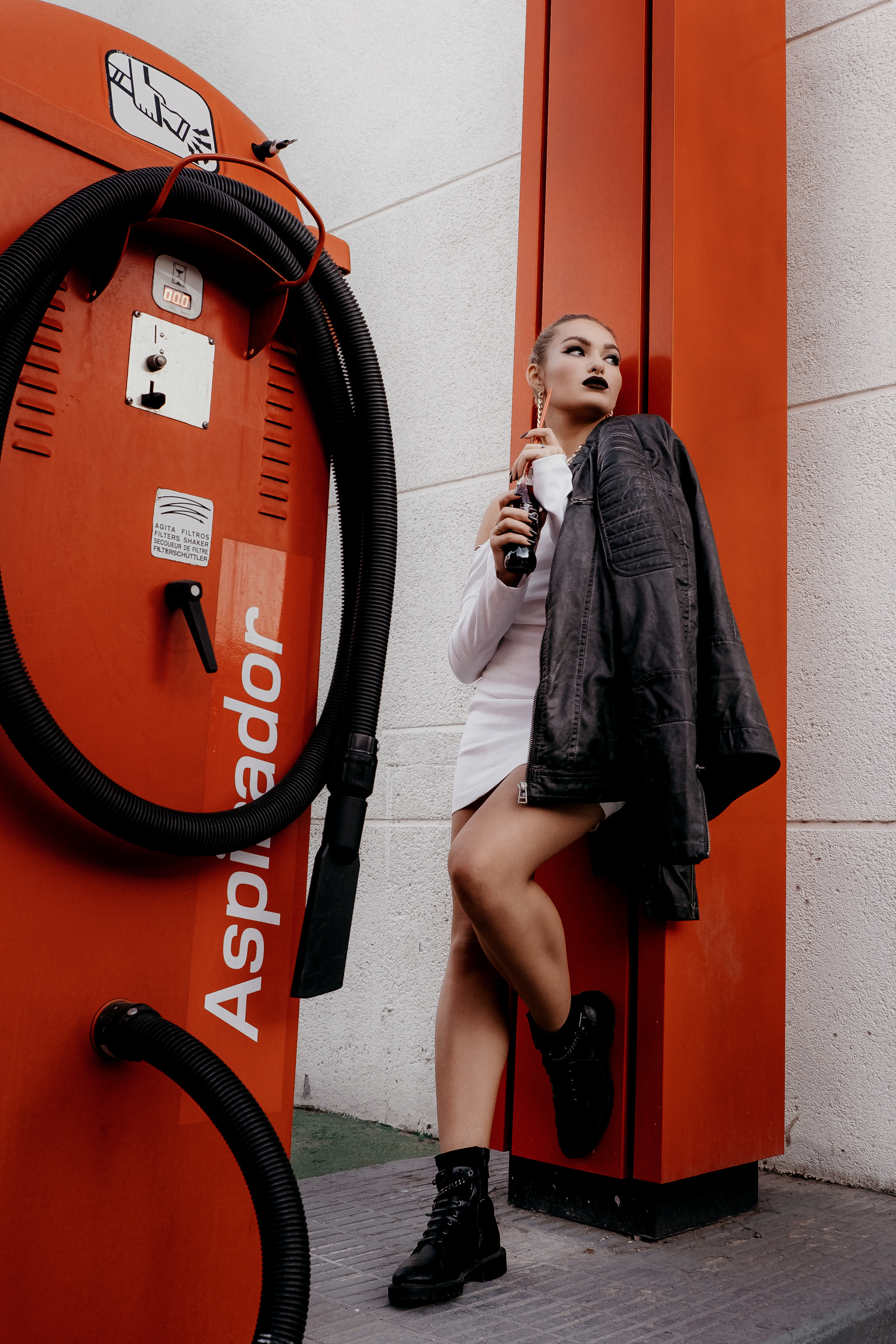 Girl at the gas station