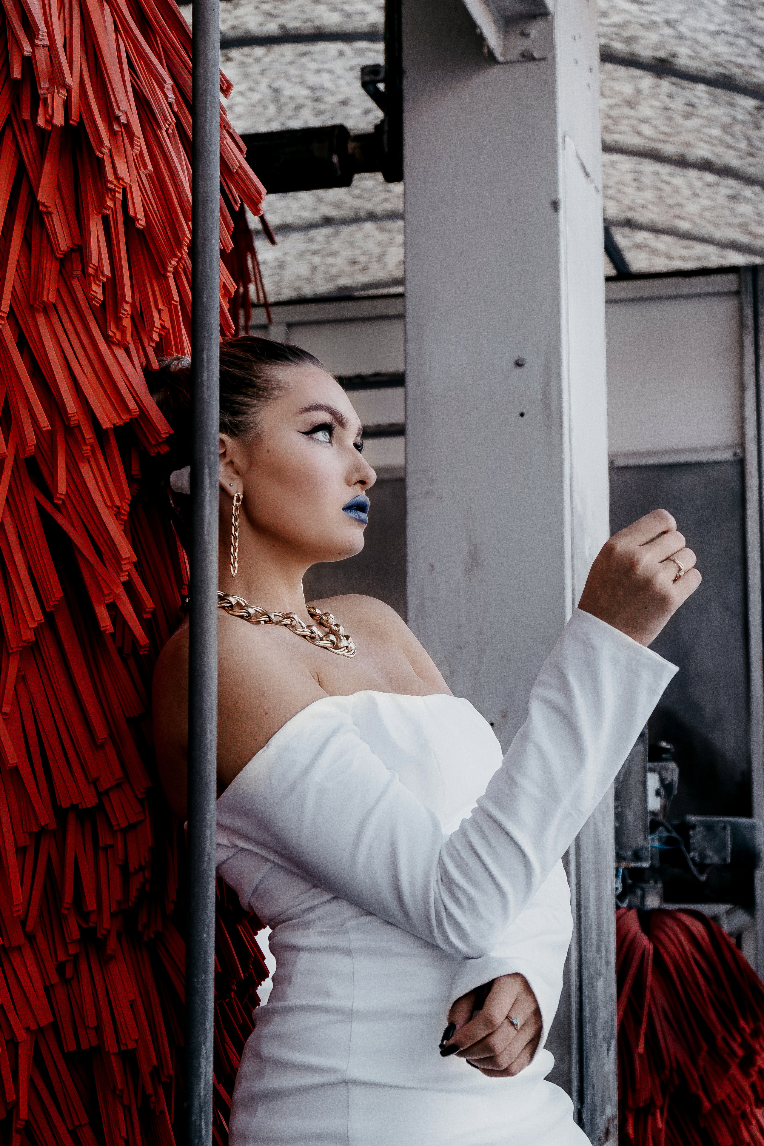 Girl at the gas station