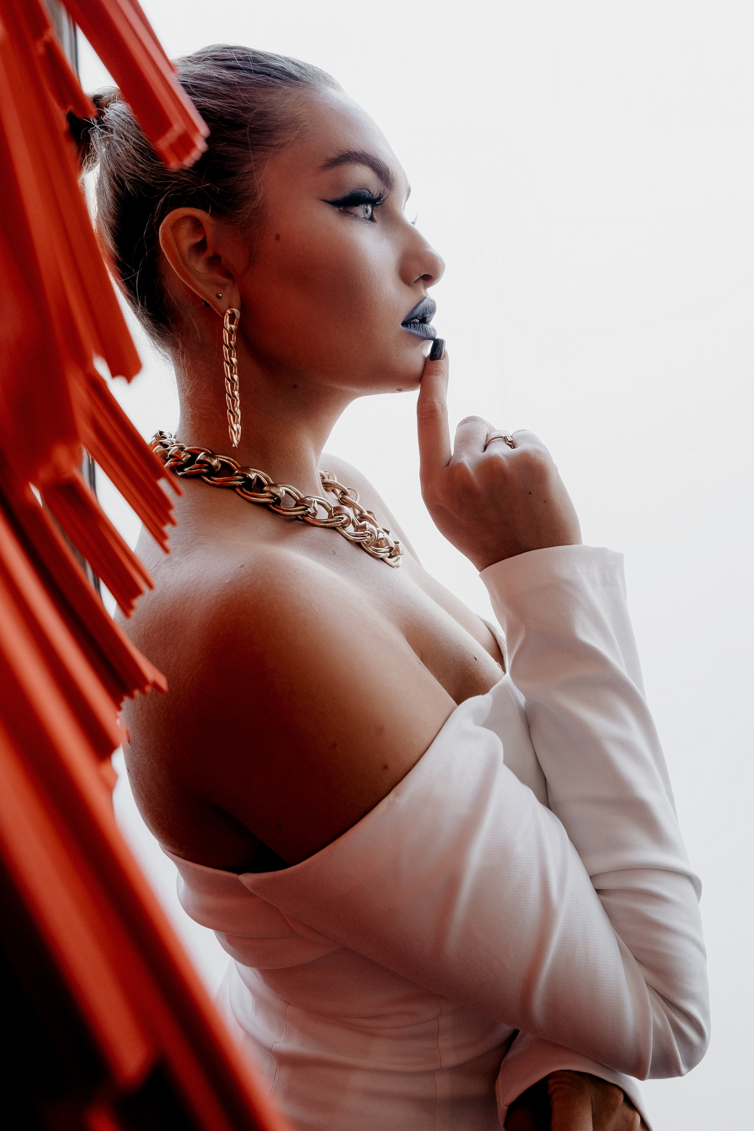 Girl at the gas station