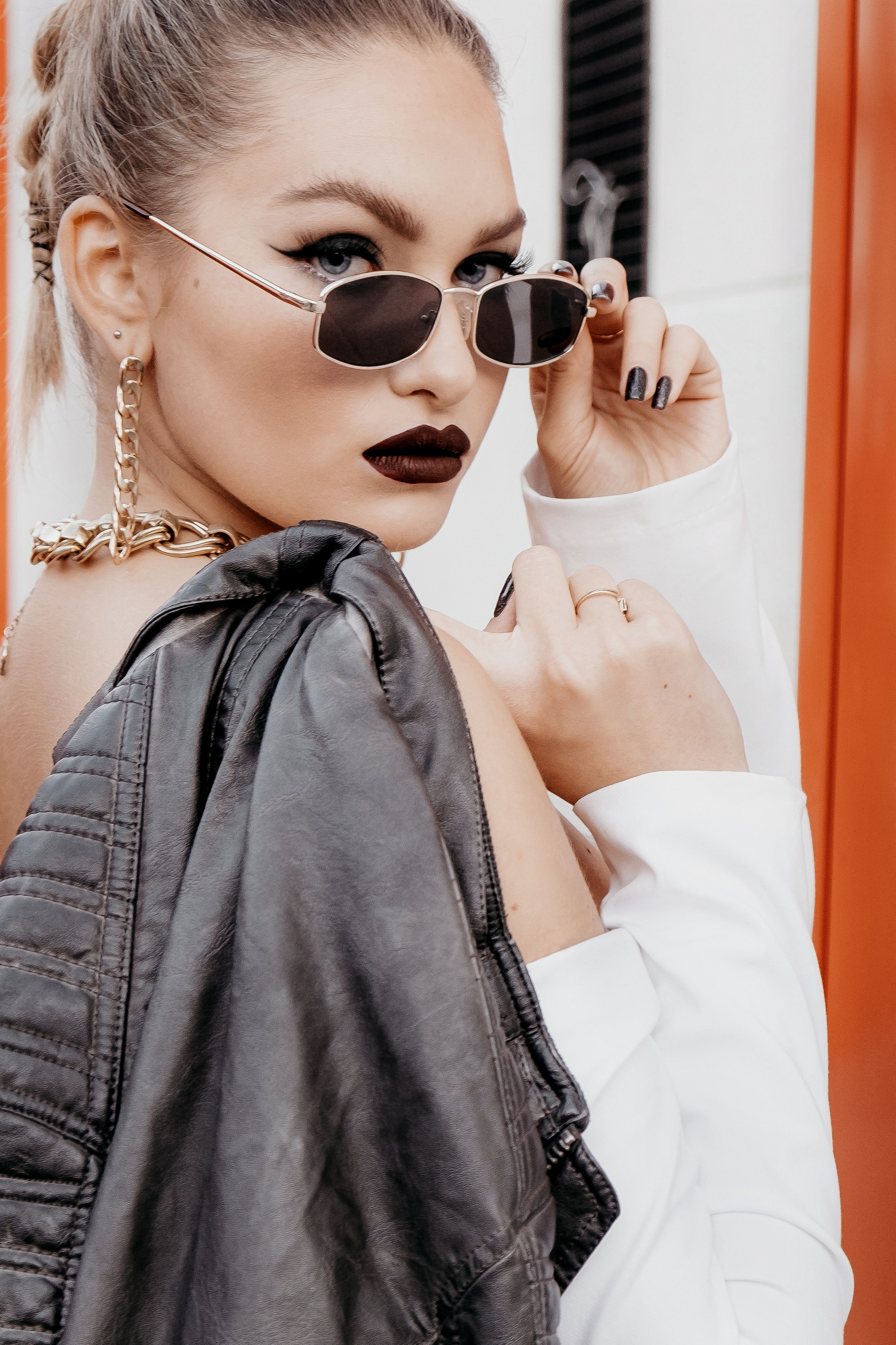 Girl at the gas station