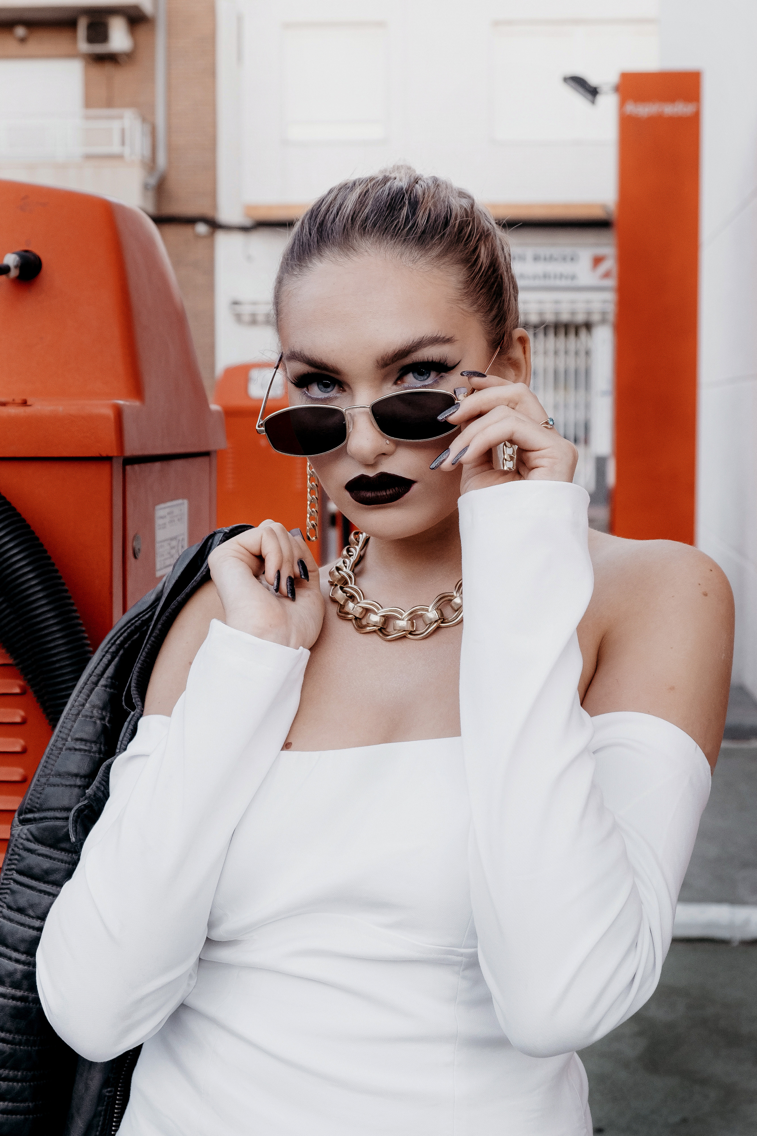 Girl at the gas station