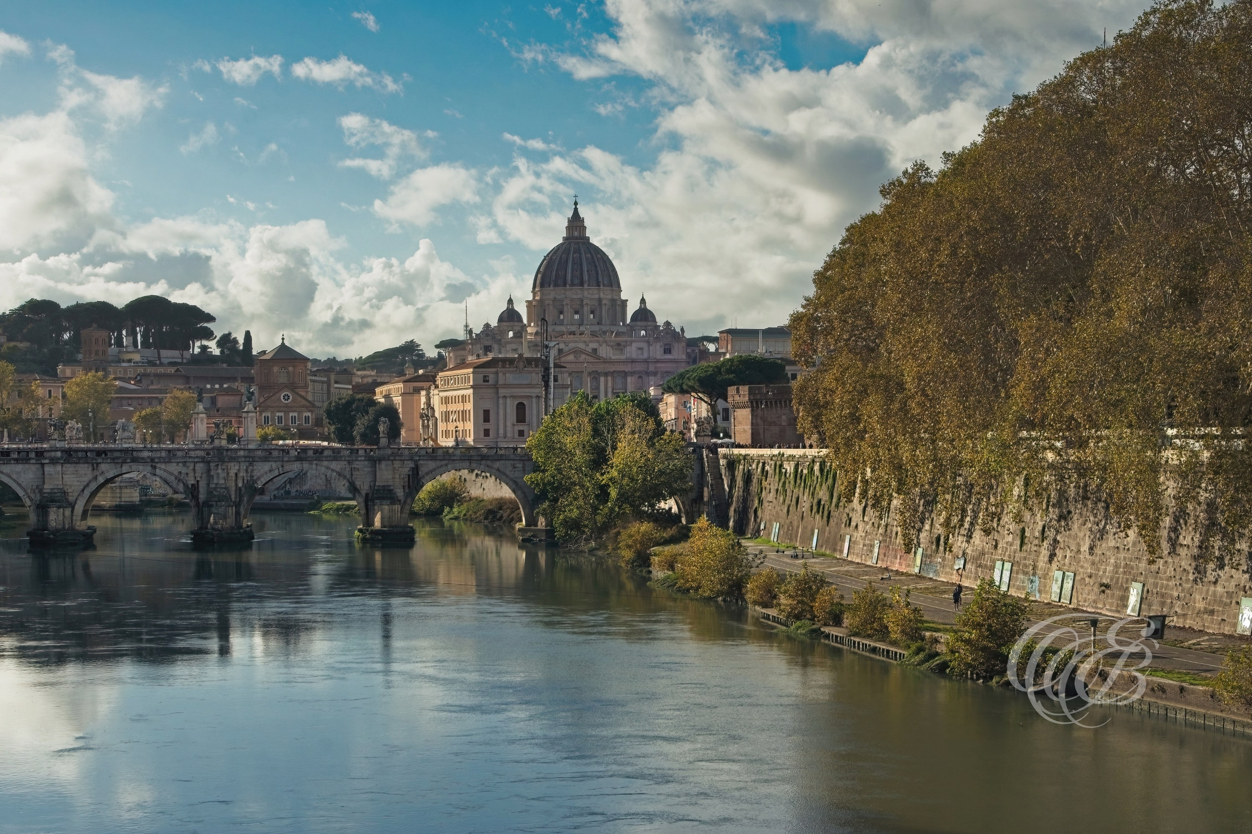 Photography of Italy — Rome, The Ponte Sant’Angelo on a Sunny Day — Eduardo Bartoli Fine Art & Travel Photography