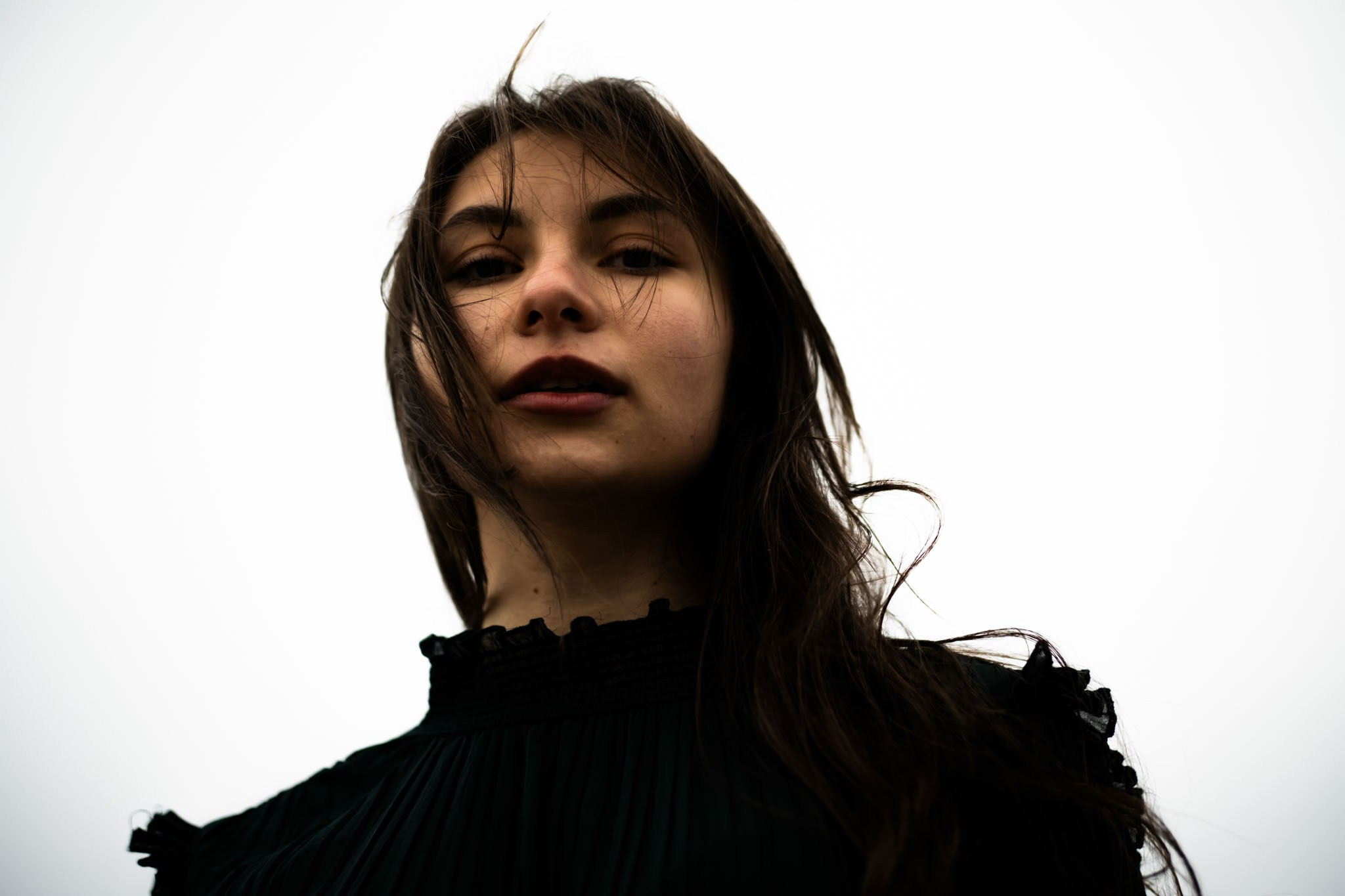 dramatic portrait using mountain light, BC