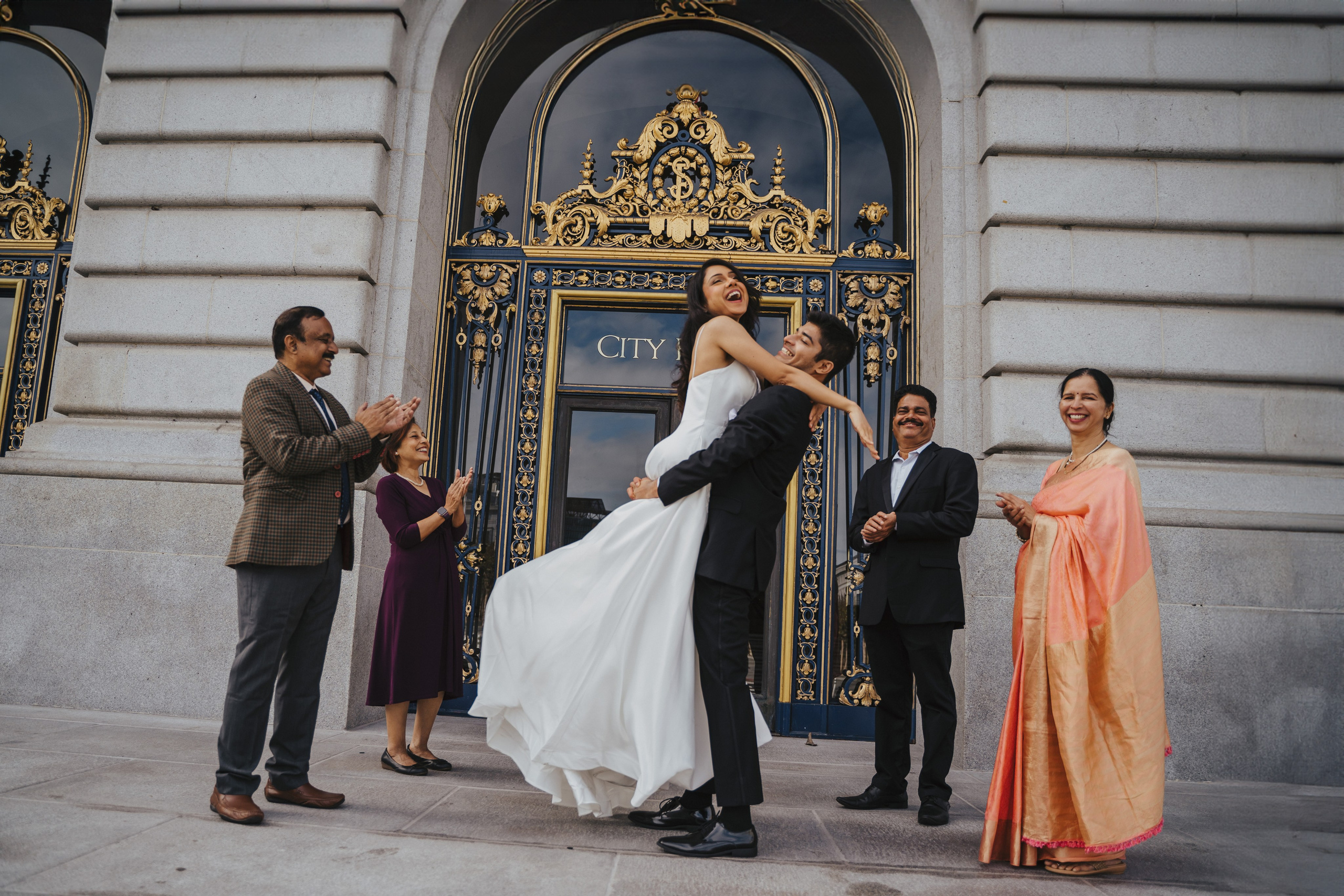 Sity Hall. Wedding family photographer and videographer California San Francisco Bay Area