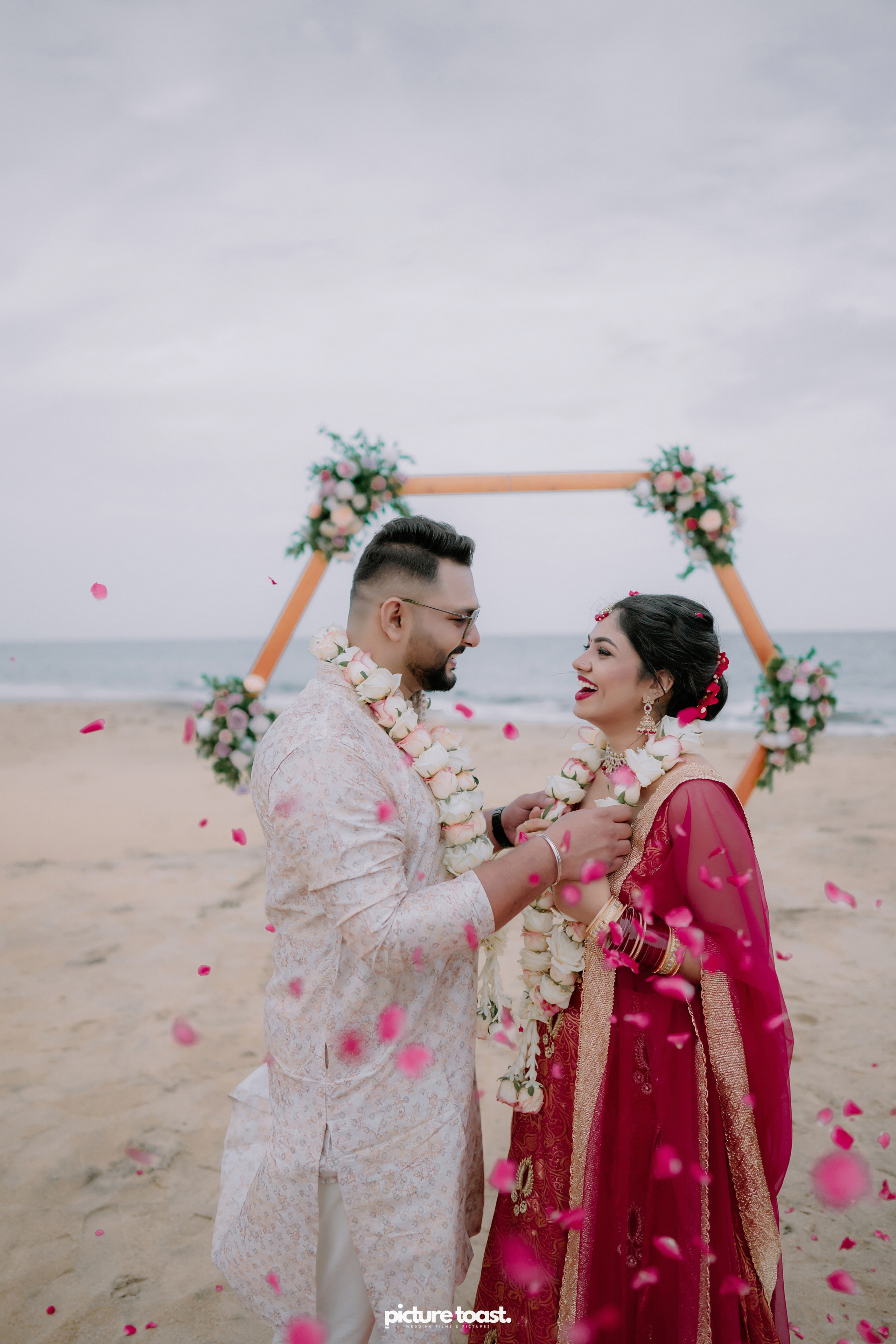 Beach Wedding! Ft. Malavika & Vishnu. Fine art Wedding Photographers in India & Canada