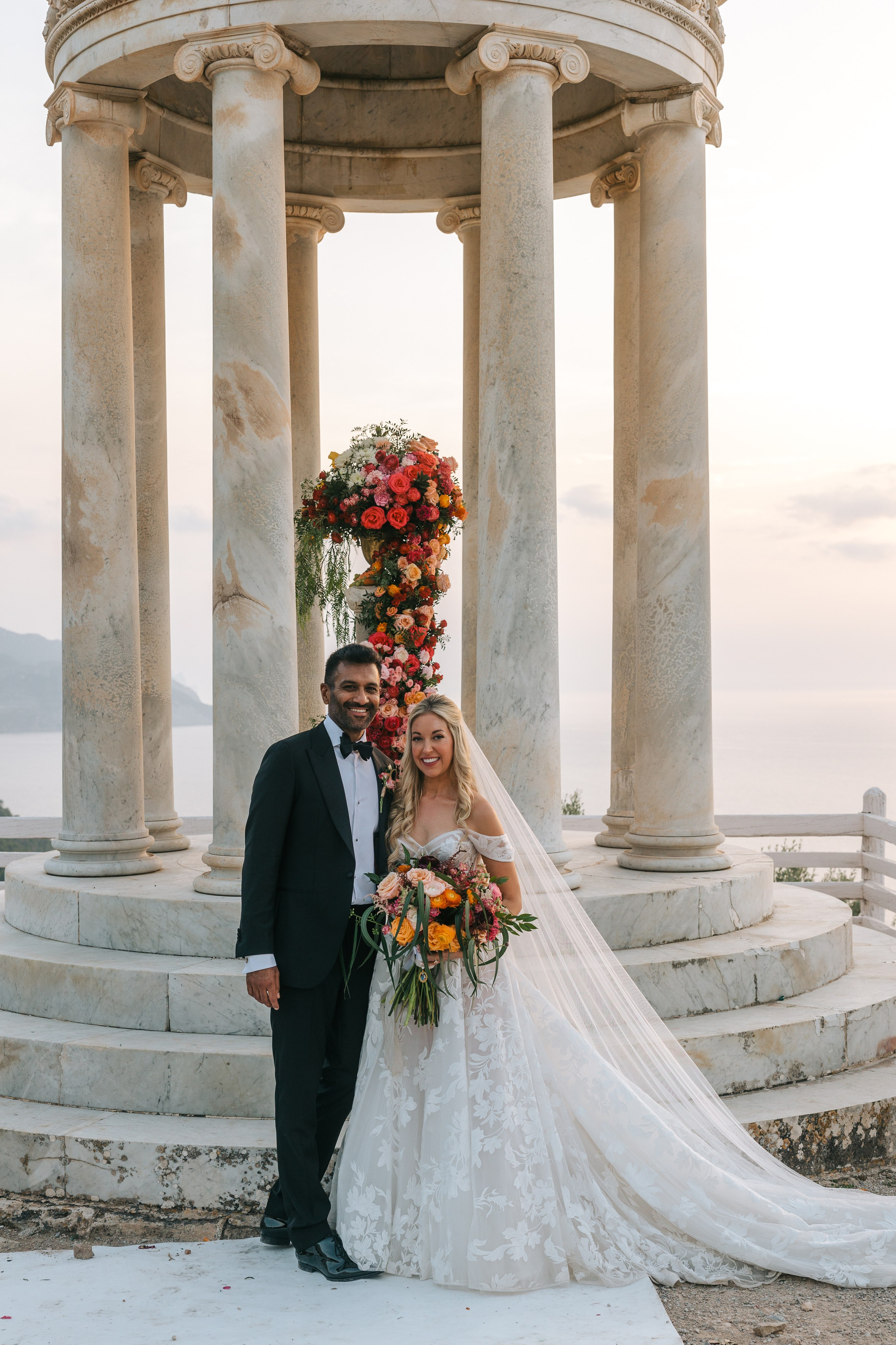 Mallorca venue Son Marroig for this LA Wedding Ceremony. Wedding Celebrant in Mallorca Iban Collin