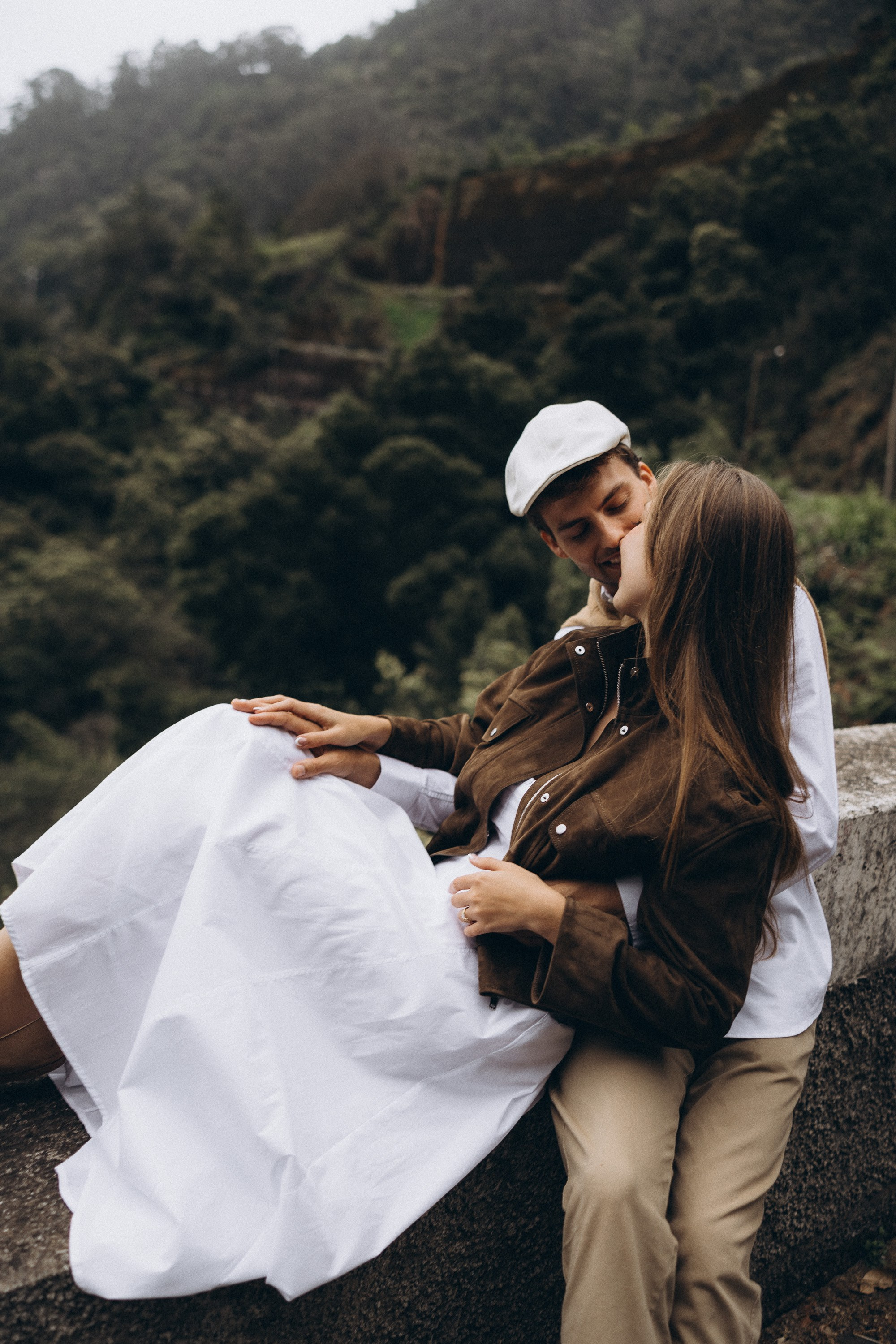 Love story on an ancient bridge in Madeira
