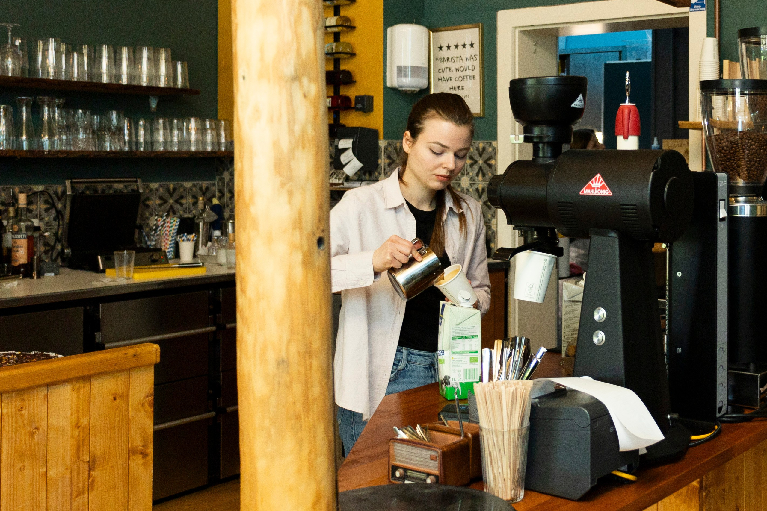 Cafe. Photographer in Munich