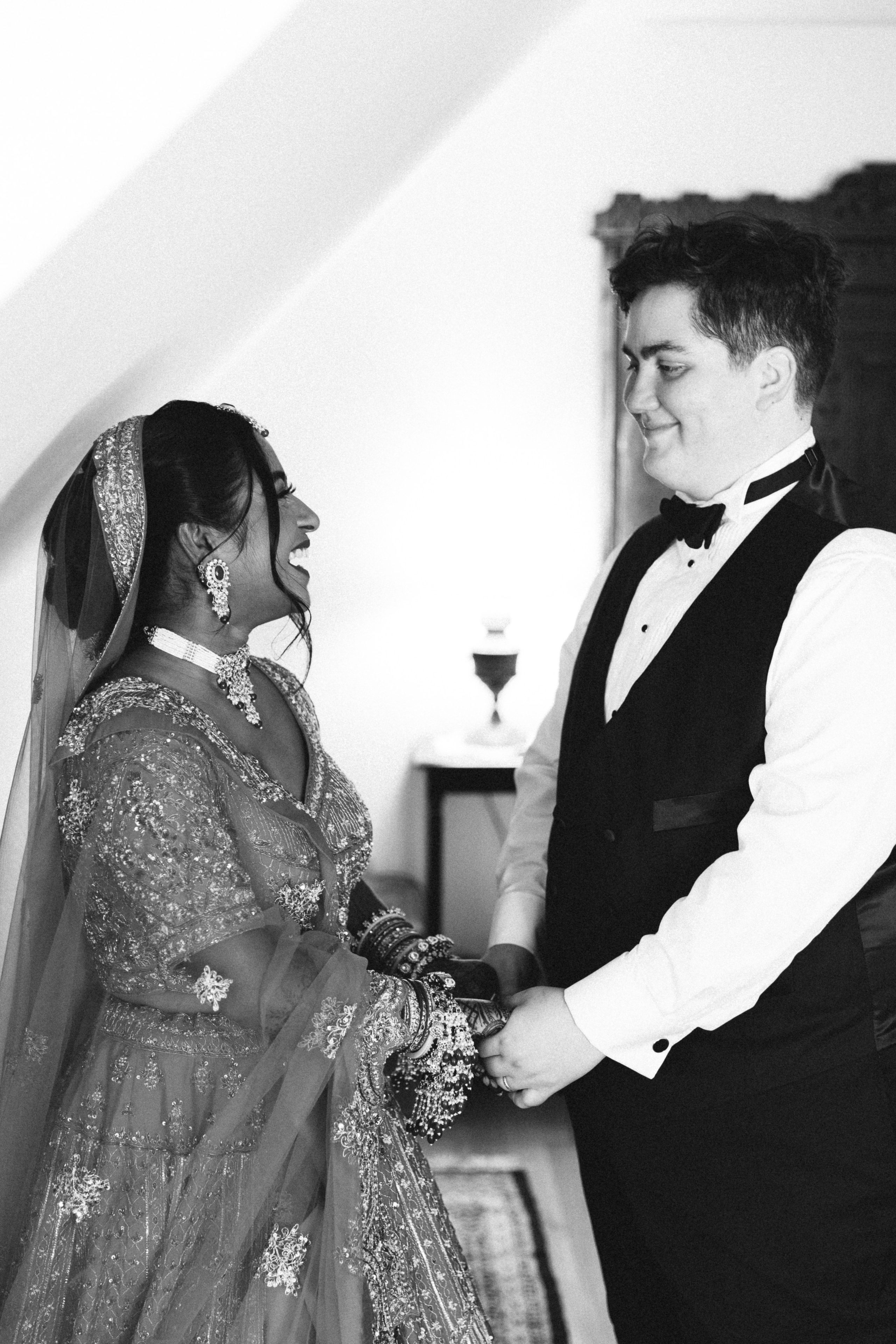 Two-Bride Multicultural Wedding in New Hampshire | Haldi & Nikah