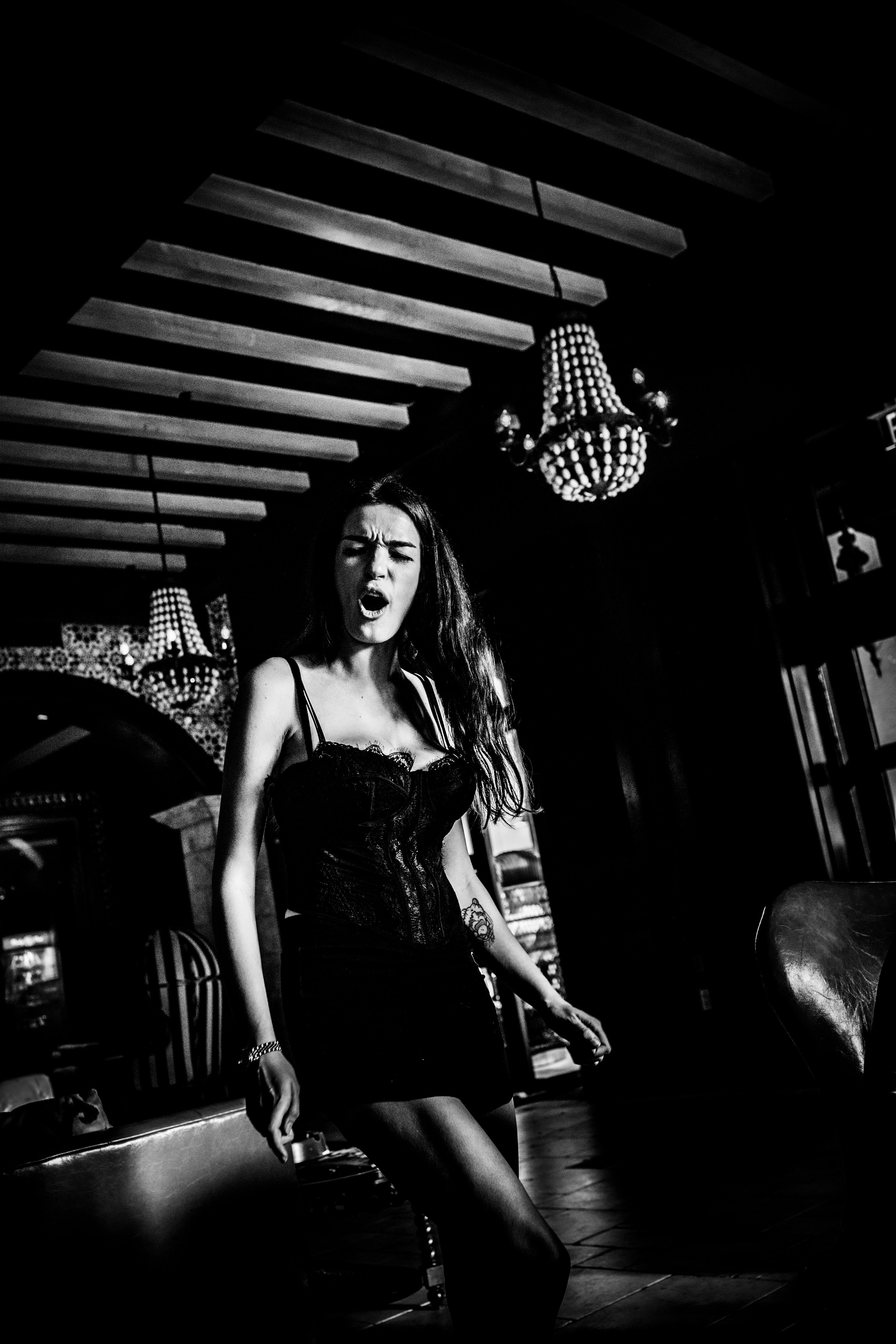 Burn Black and White Series. Out and About 239