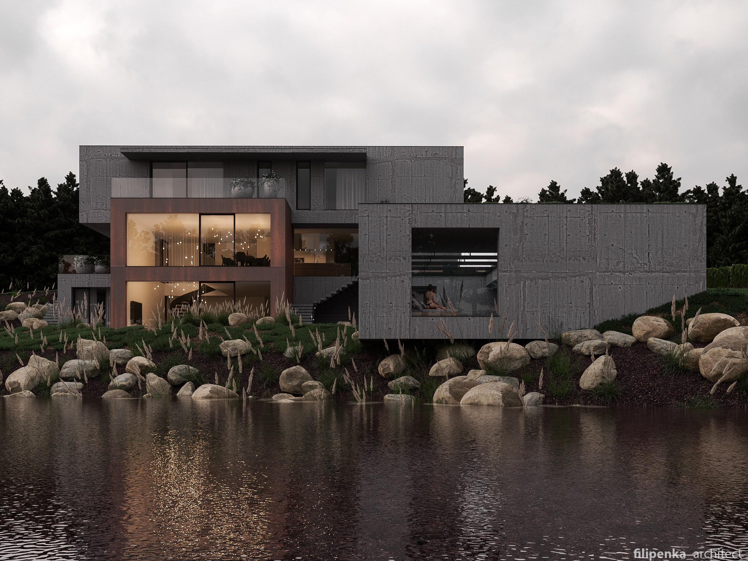 Vila v Říčanech. Filipenka architects