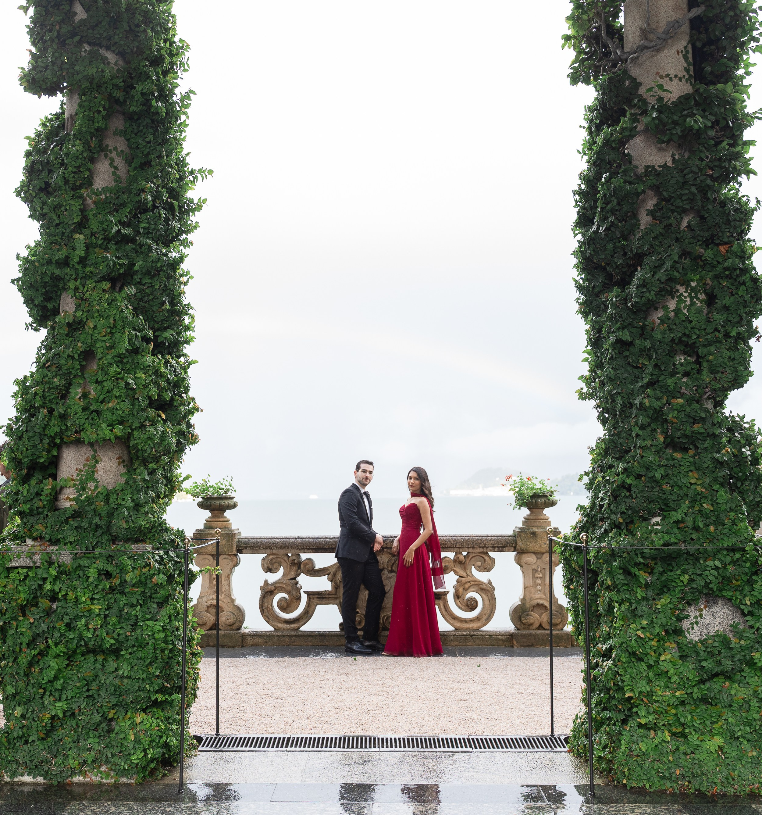 Engagement Photoshoot at the Villa Balbianello. Proposal Photographer in Lake Como