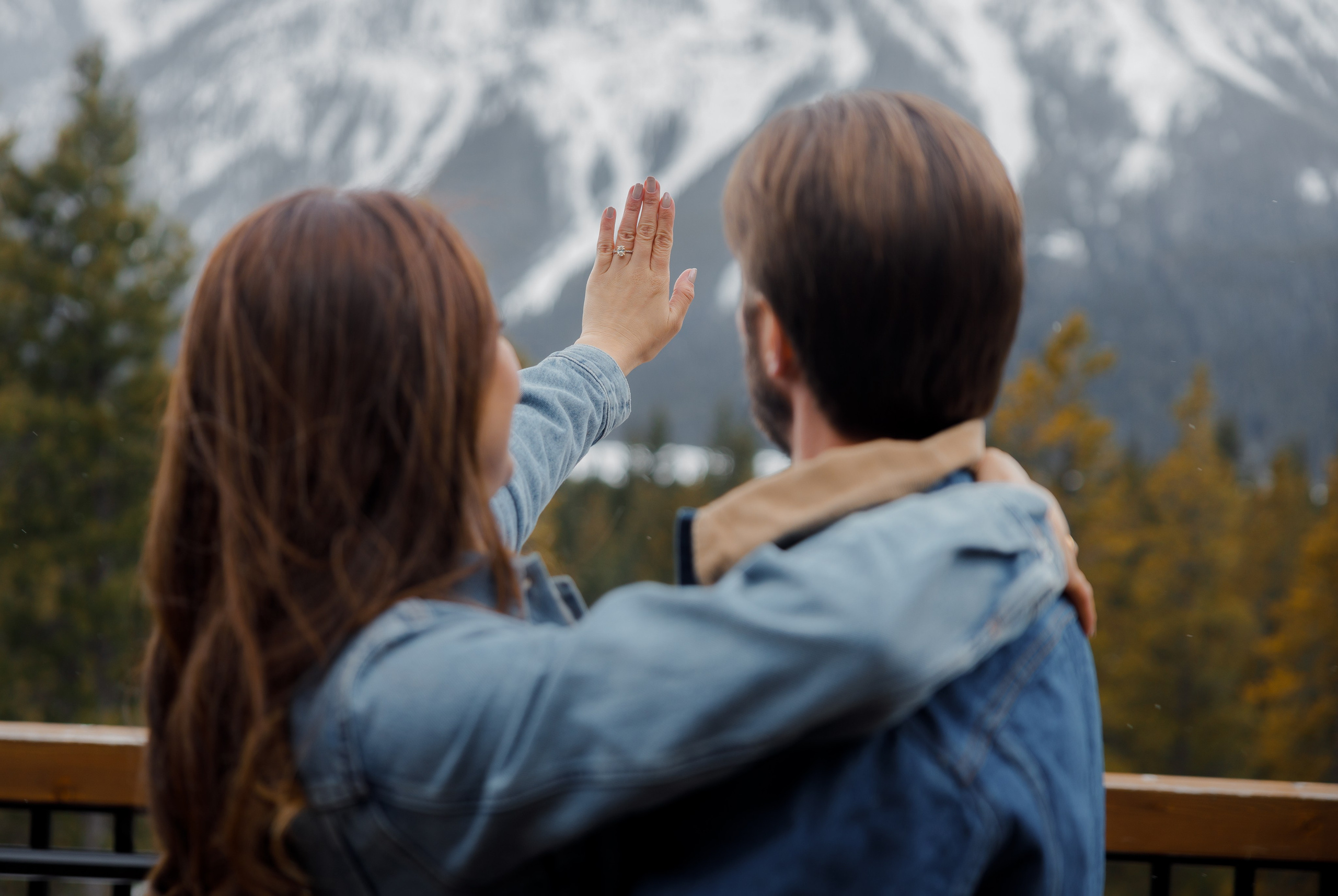 Ski engagement session. Home