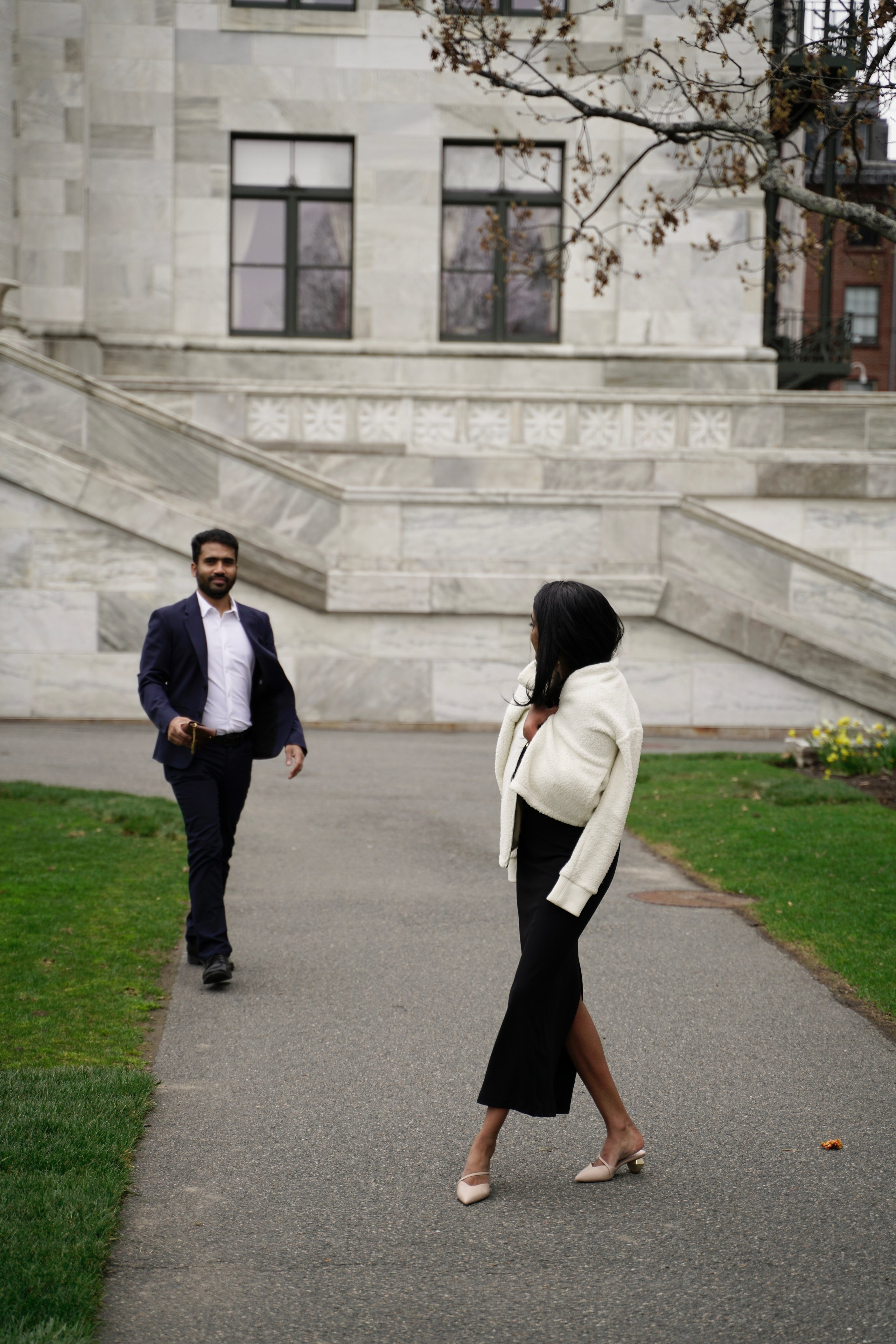 Sarath and Aishwarya at Boston Medical School. Stefanovich Photography | Boston, MA