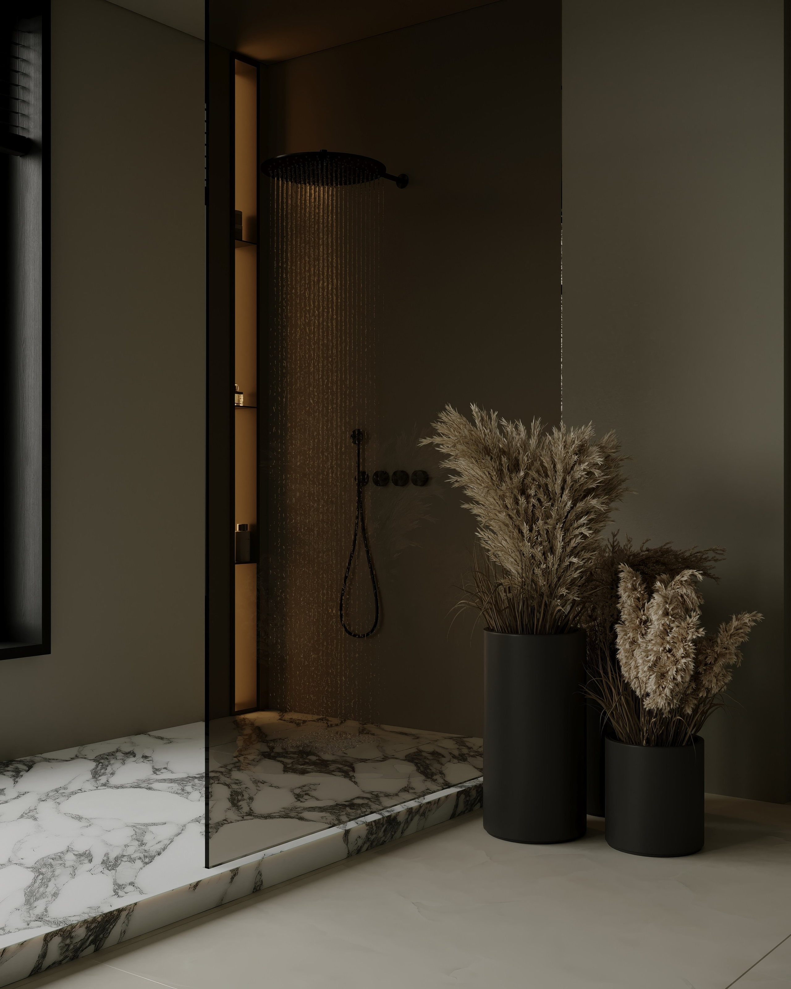 AS [Dark bathroom]. Anastasia Sorochin| 3d Visualization