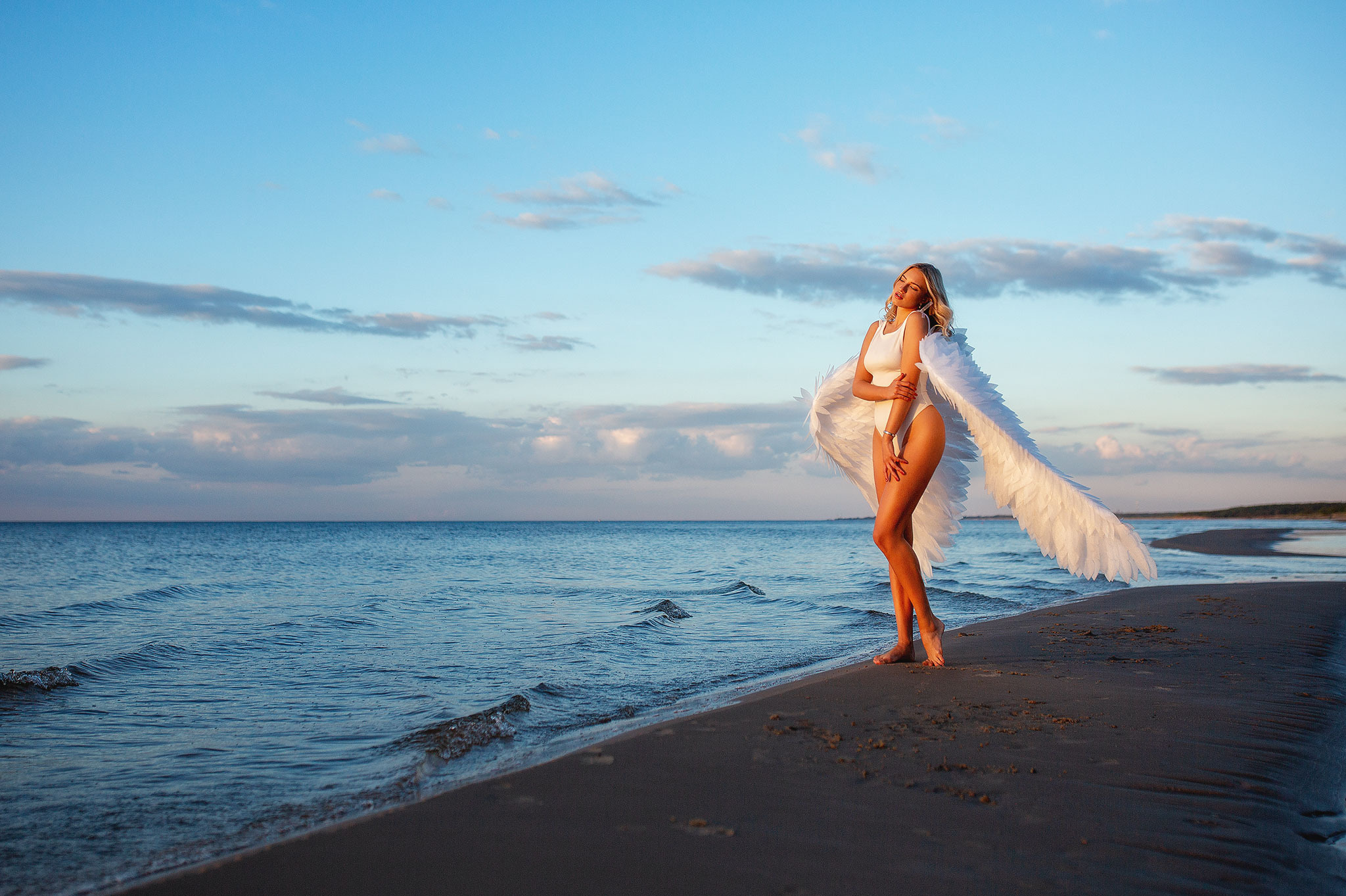 Ангел на море — фотопроект «Angel». Фотограф в Юрмале и Риге Анна Джибути Anna Dzibuti