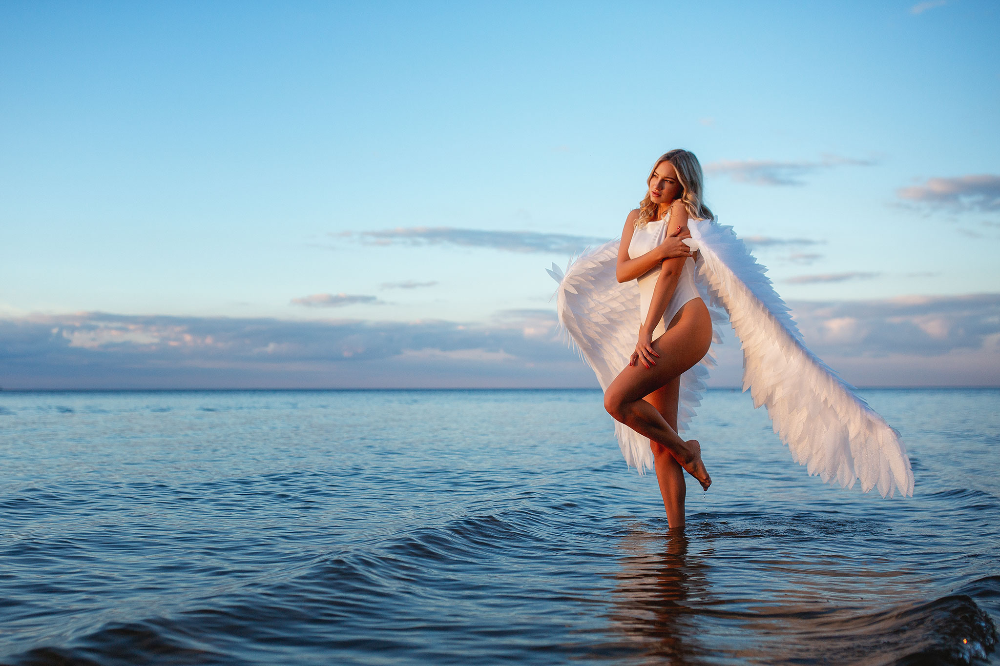 Ангел на море — фотопроект «Angel». Фотограф в Юрмале и Риге Анна Джибути Anna Dzibuti