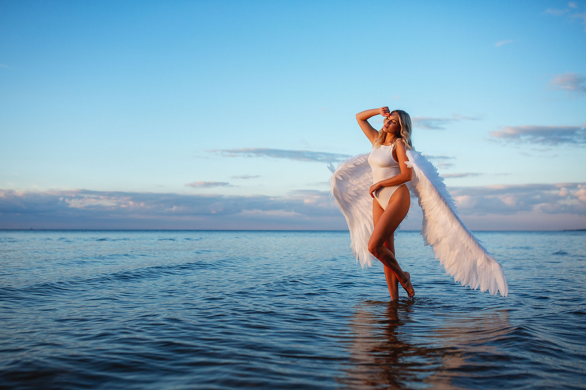 Ангел на море — фотопроект «Angel». Фотограф в Юрмале и Риге Анна Джибути Anna Dzibuti