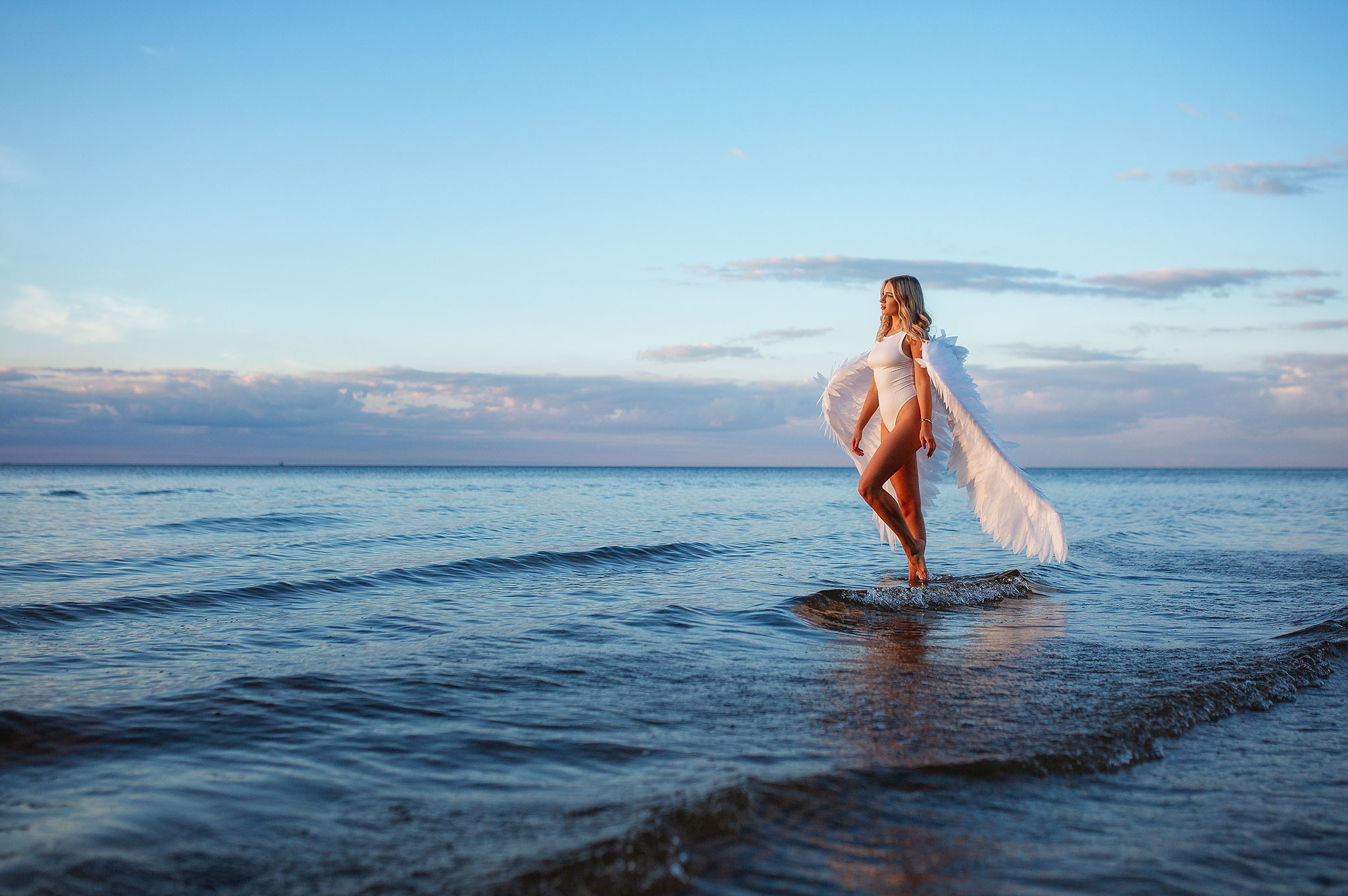 Ангел на море — фотопроект «Angel». Фотограф в Юрмале и Риге Анна Джибути Anna Dzibuti