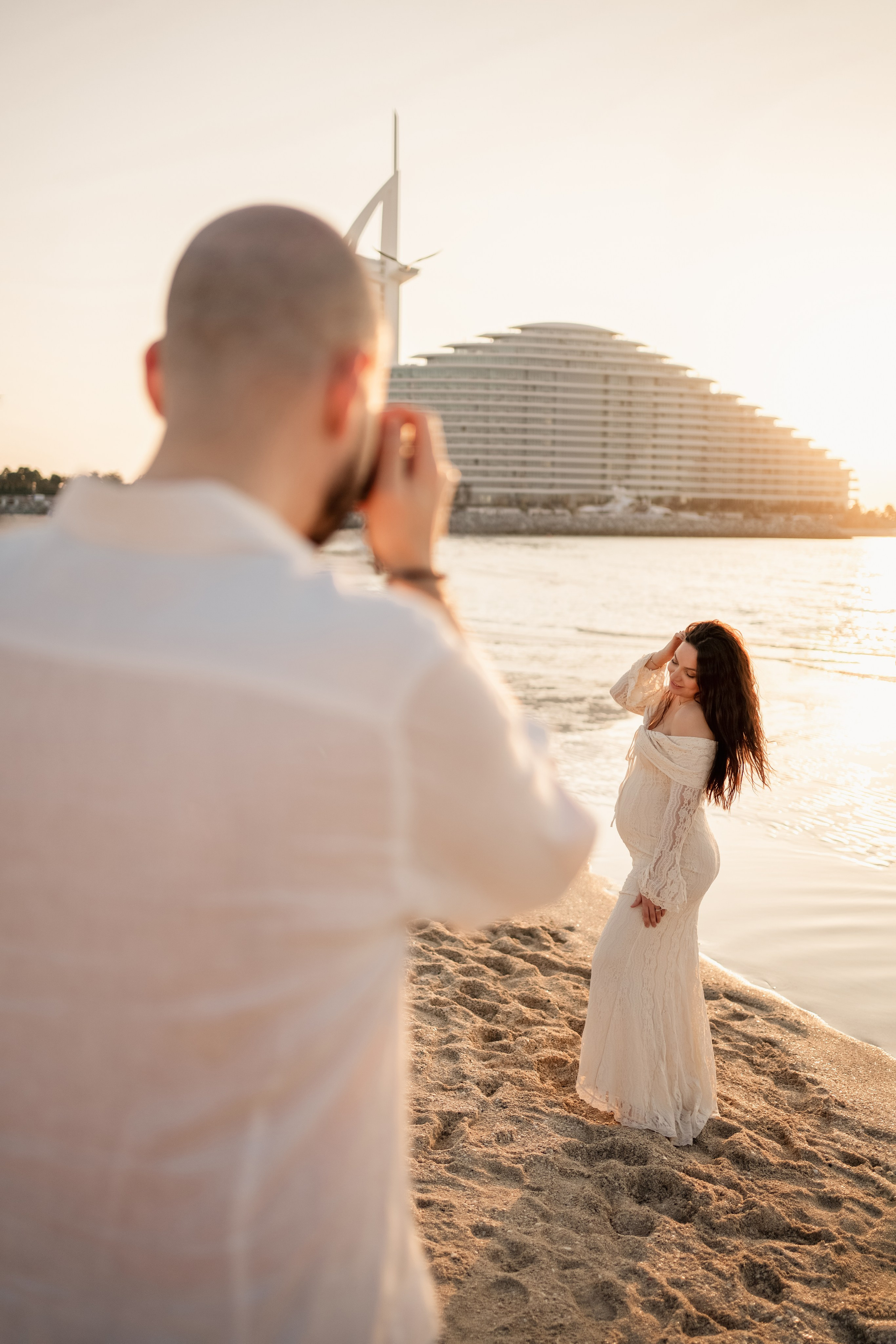 Sunset by the Burj Al Arab. Angela Iakovleva — Family Photographer in Dubai