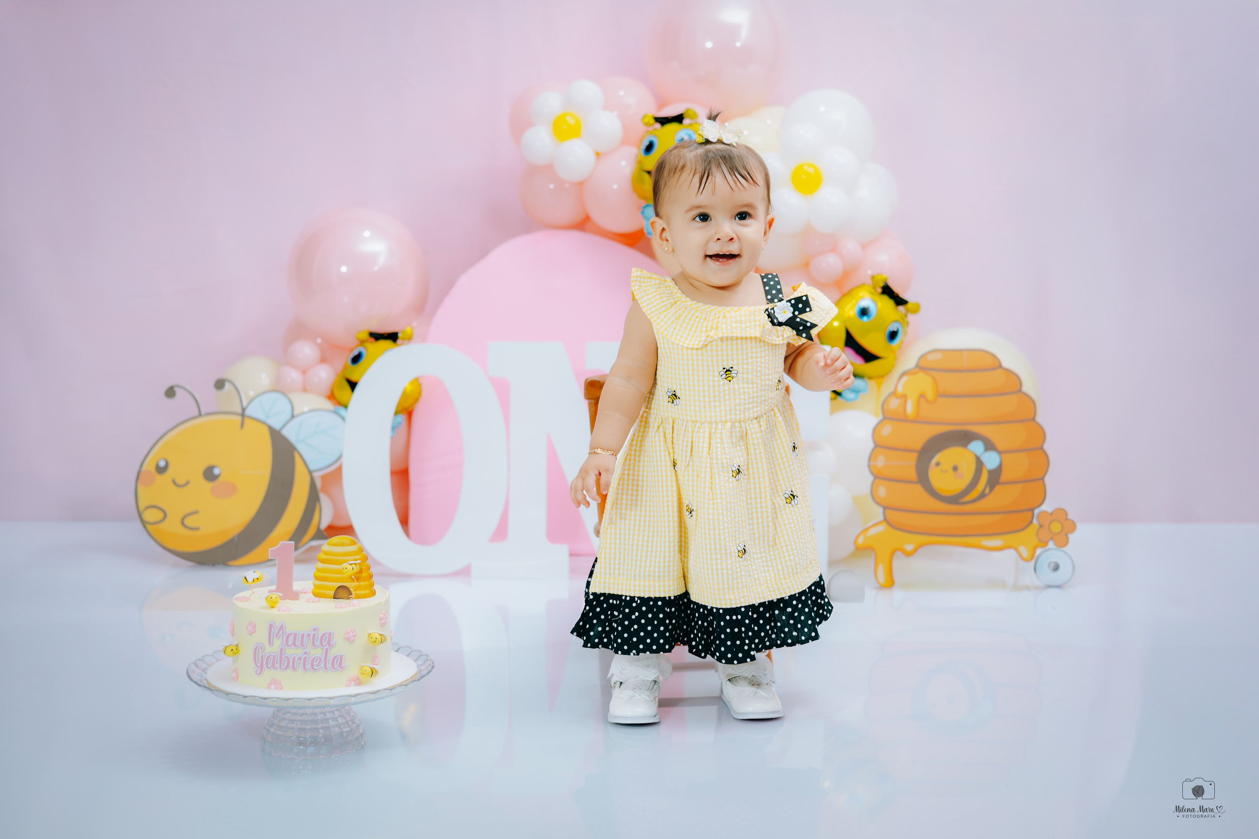 PRIMER AÑO ABEJITA. Milena Maro Fotografía: estudio profesional en Acacías, Meta. Retrato familiar, infantil, maternas, eventos y empresas
