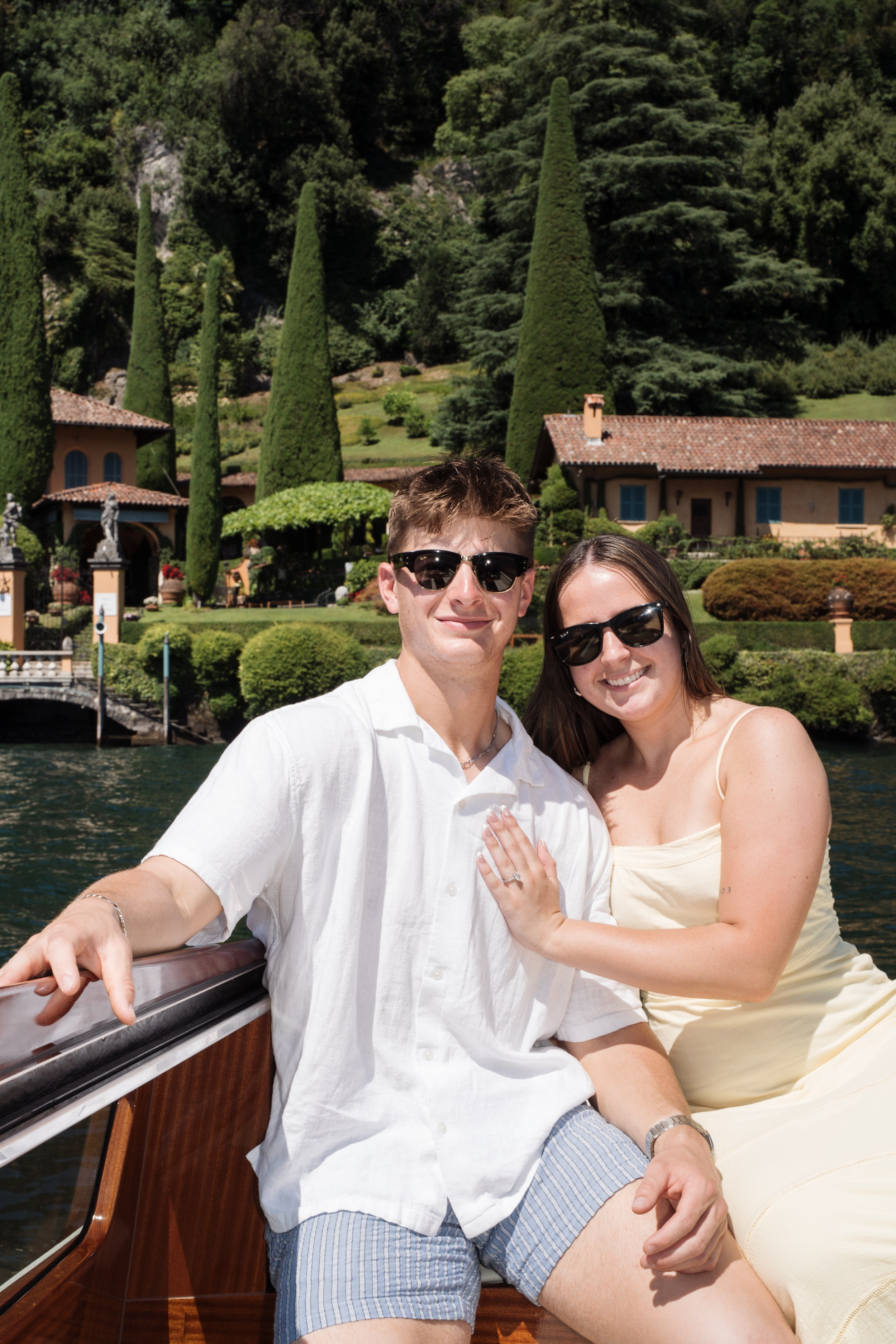 Boat Proposal in Lake Como. Lake Como Proposal Photographer | Surprise Proposals & Engagements