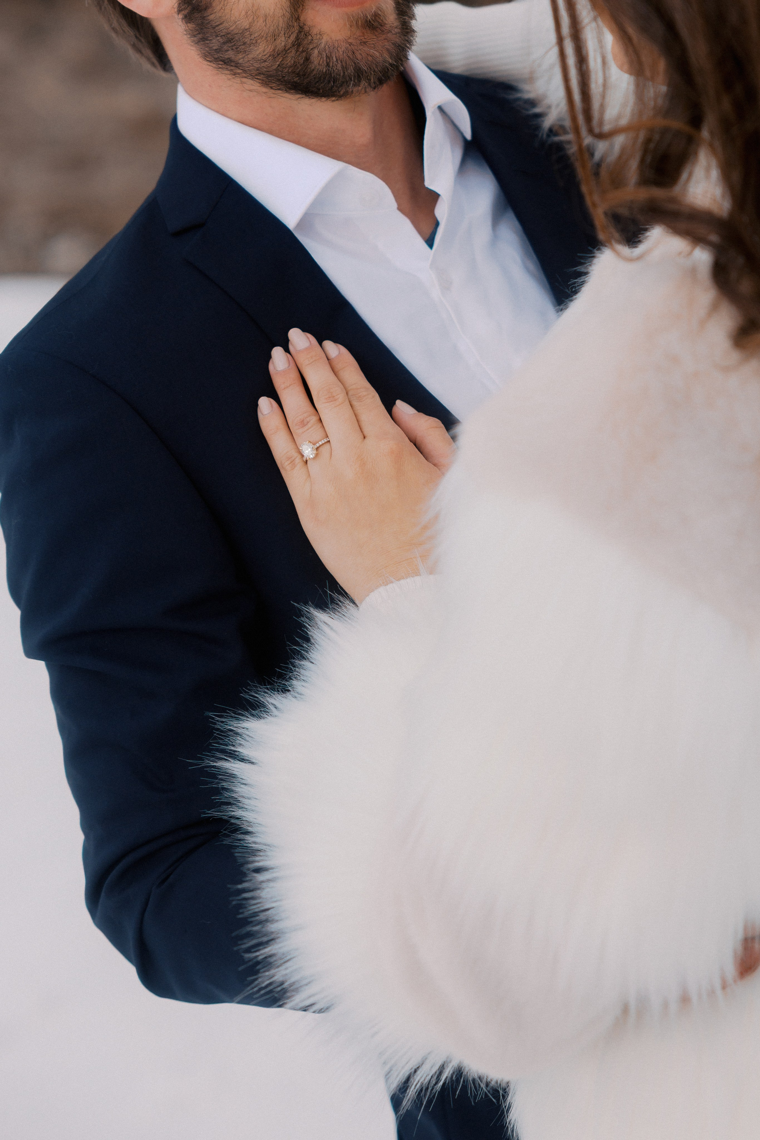 Ski engagement session. Home