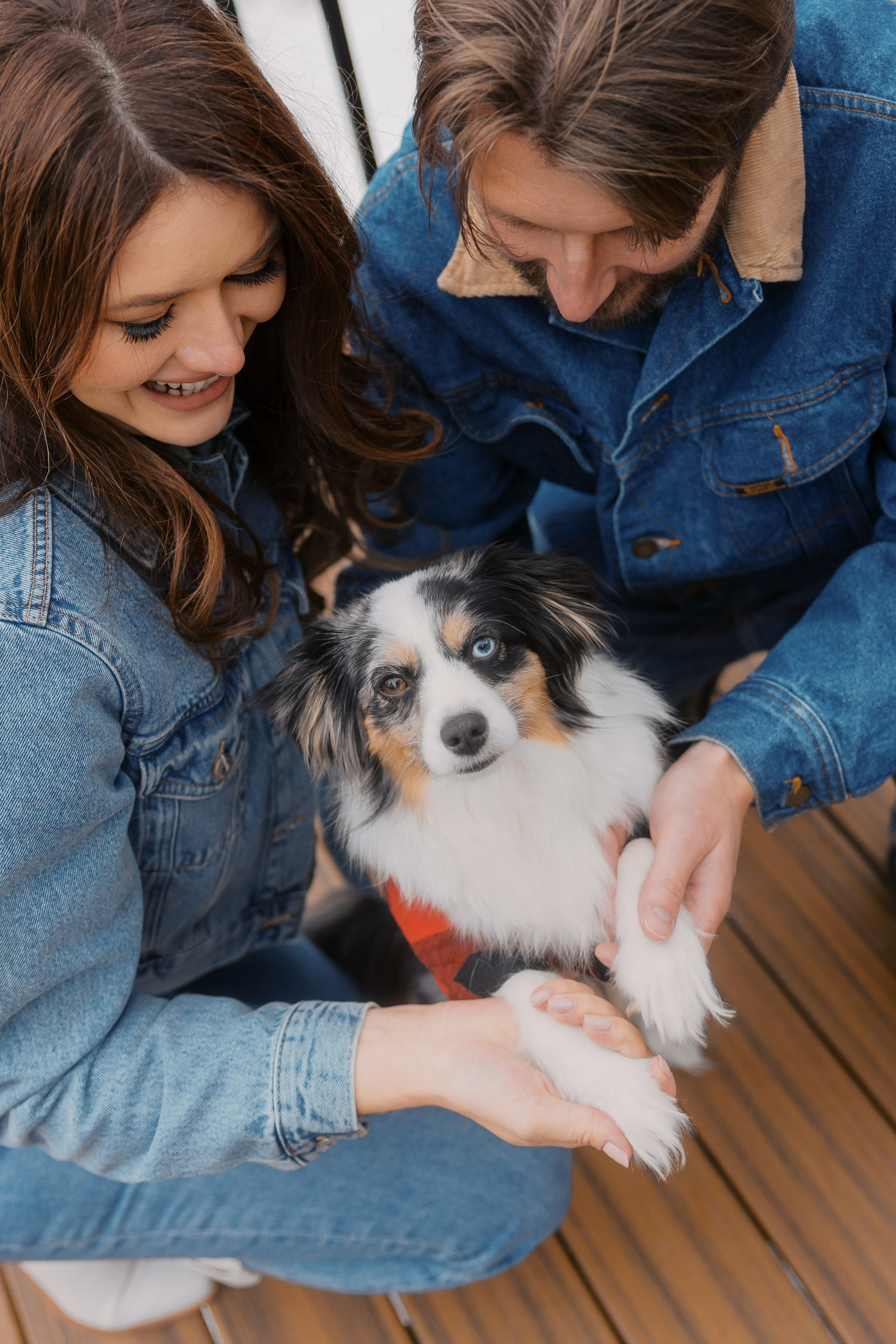 Ski engagement session. Home