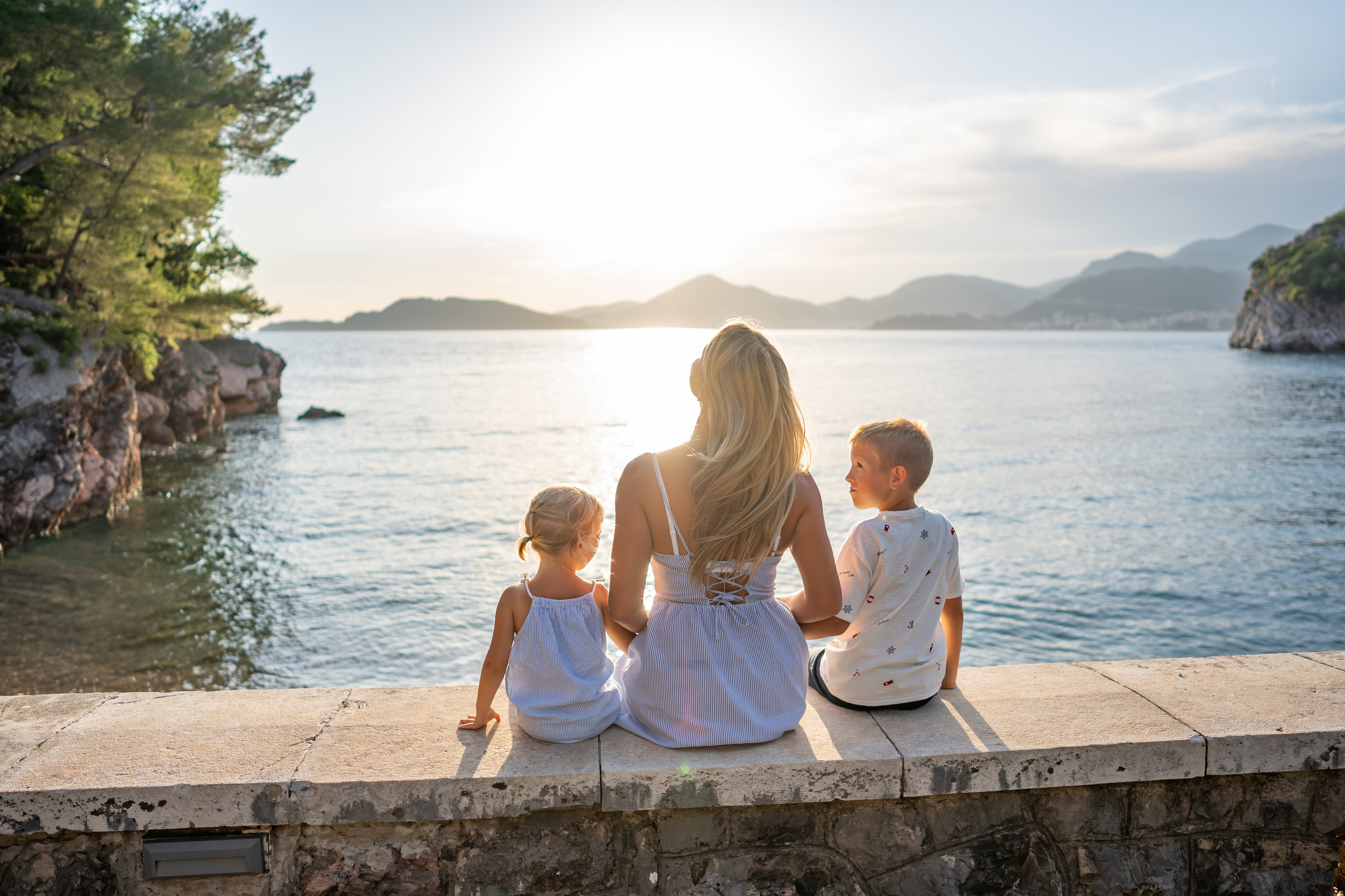 Milocer parkında aile fotoğraf çekimi