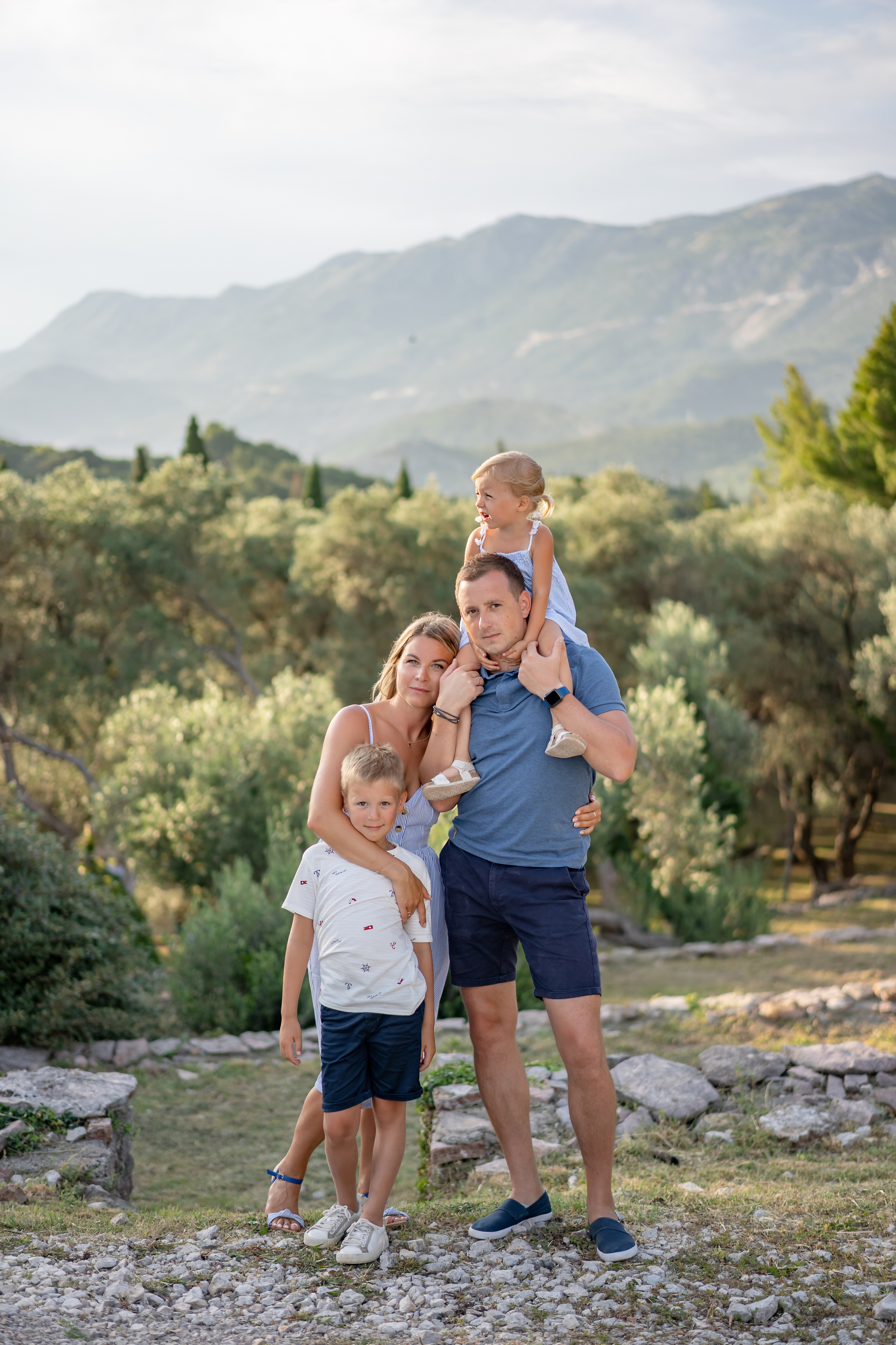 Milocer parkında aile fotoğraf çekimi