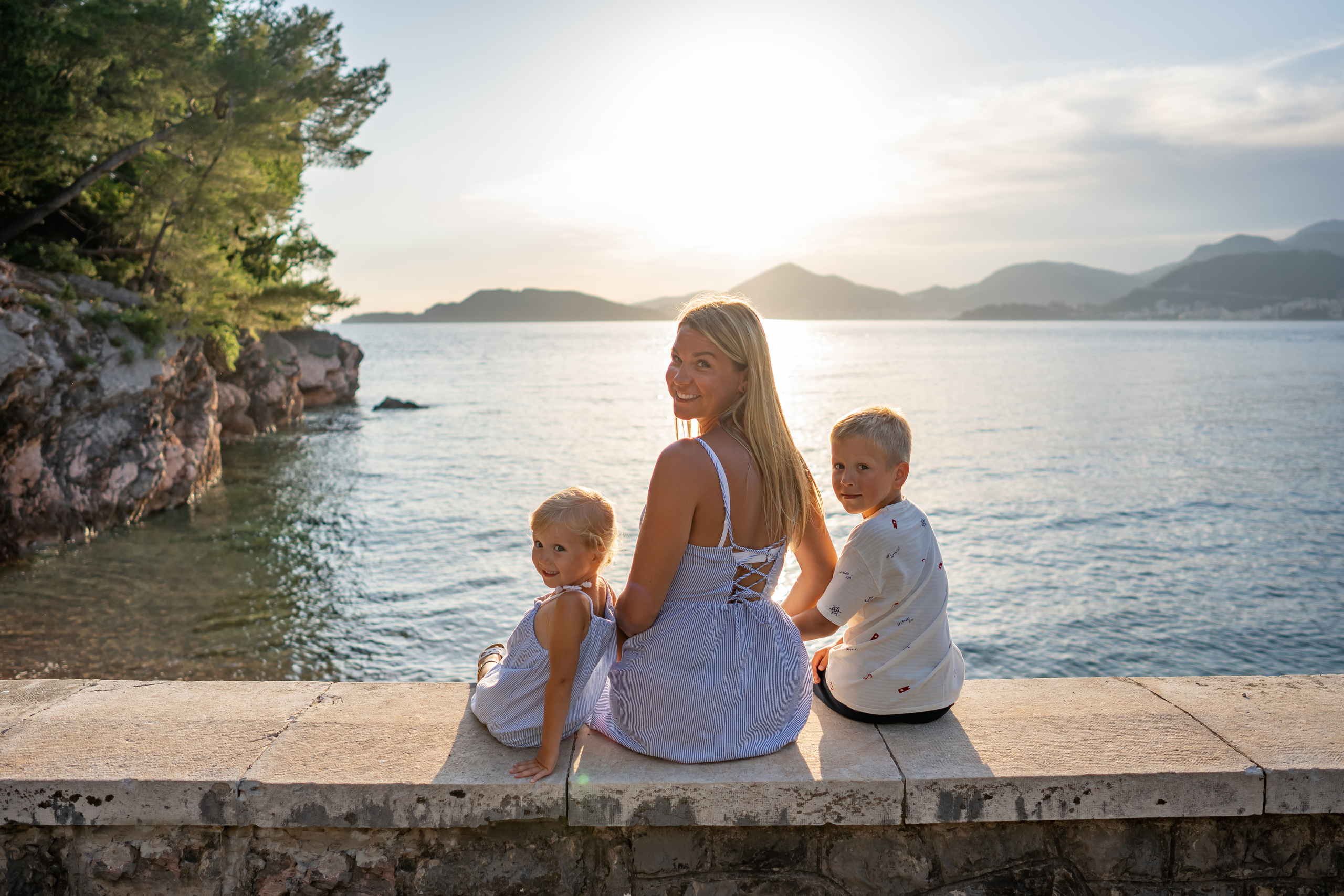 Milocer parkında aile fotoğraf çekimi