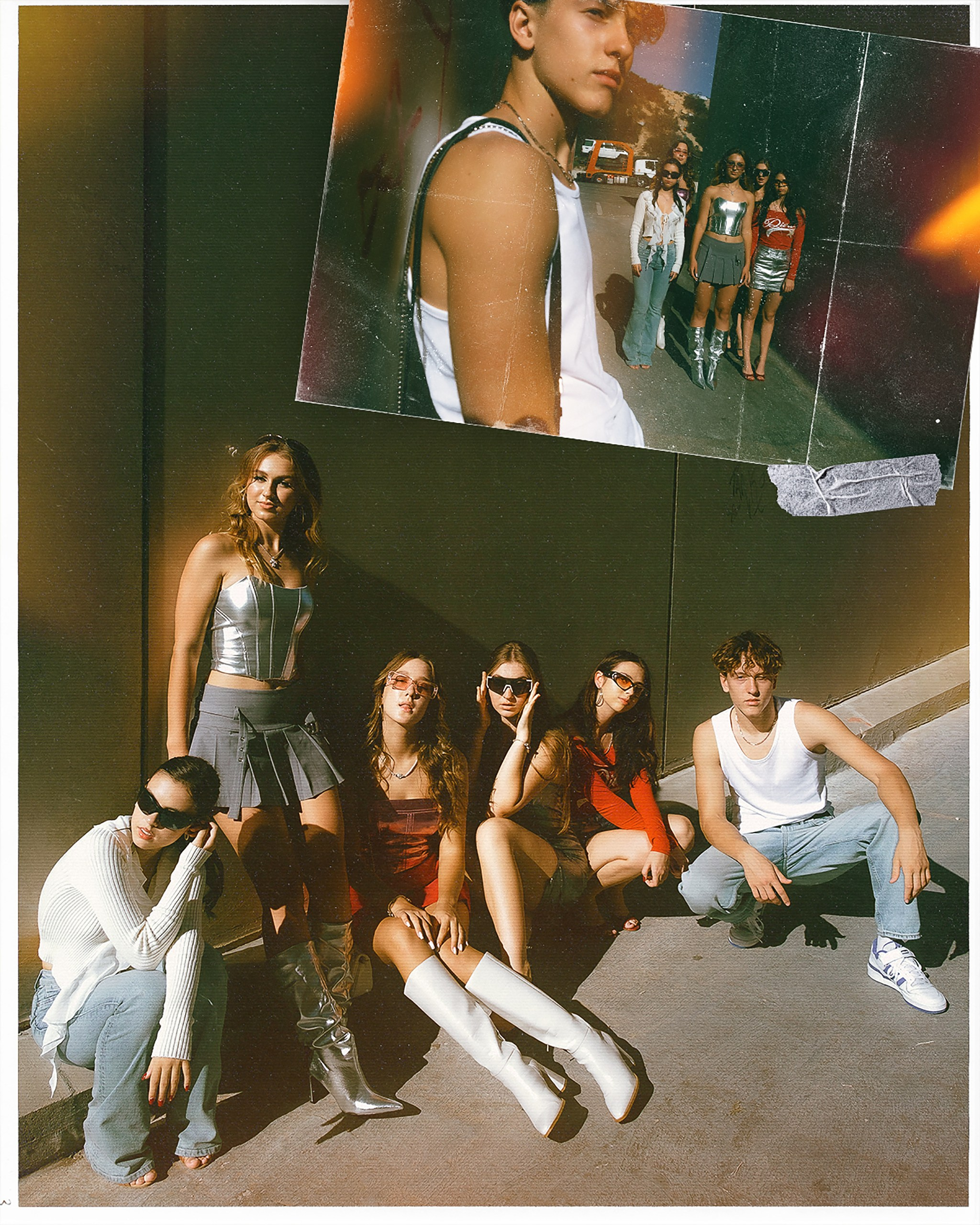 Фотограф в Гуардамаре: Стритстайл фотосессия подростков в стиле 2000-х