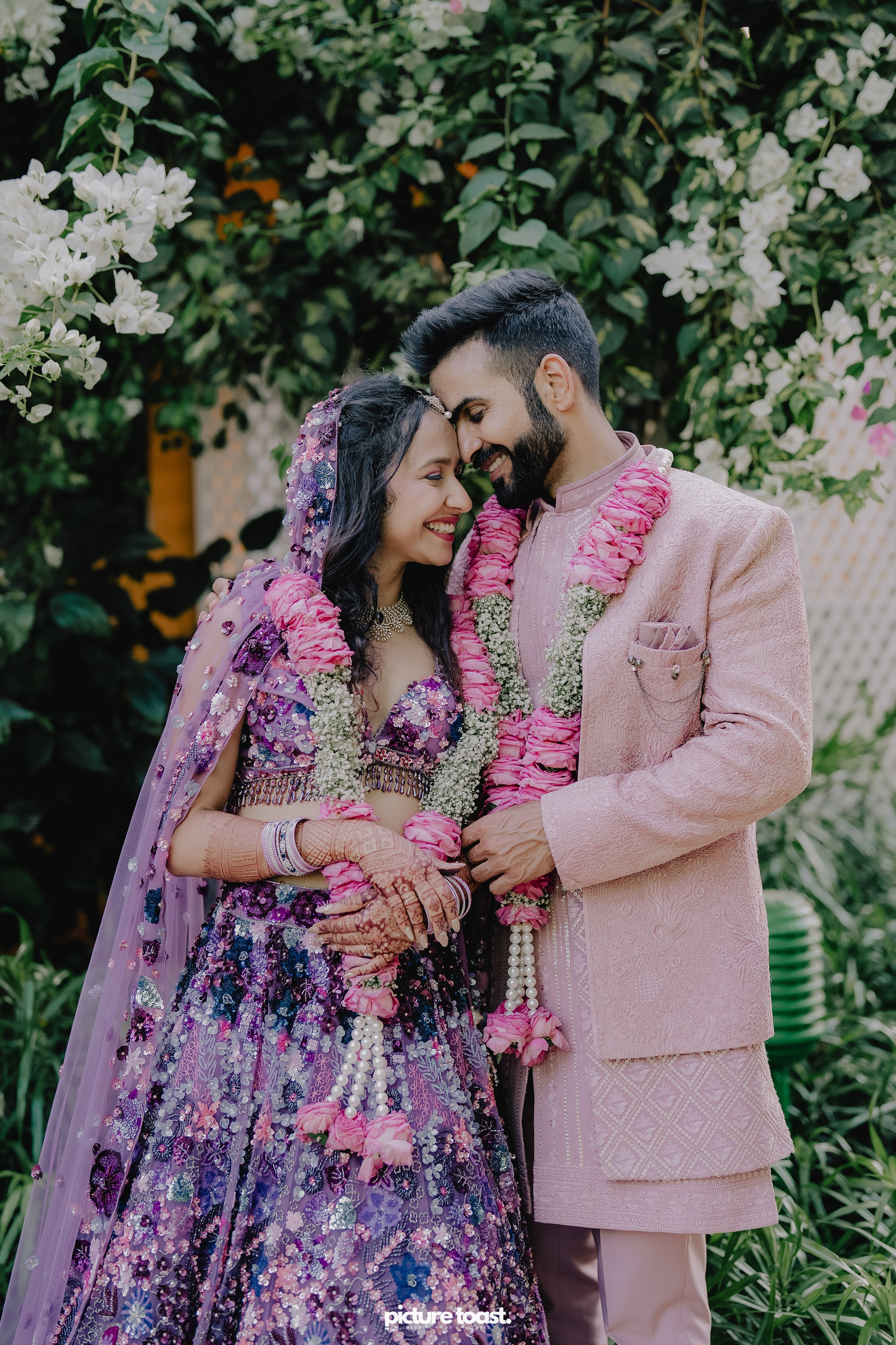 Varamala Ft. Barbie & Aneesh. Fine art Wedding Photographers in India & Canada