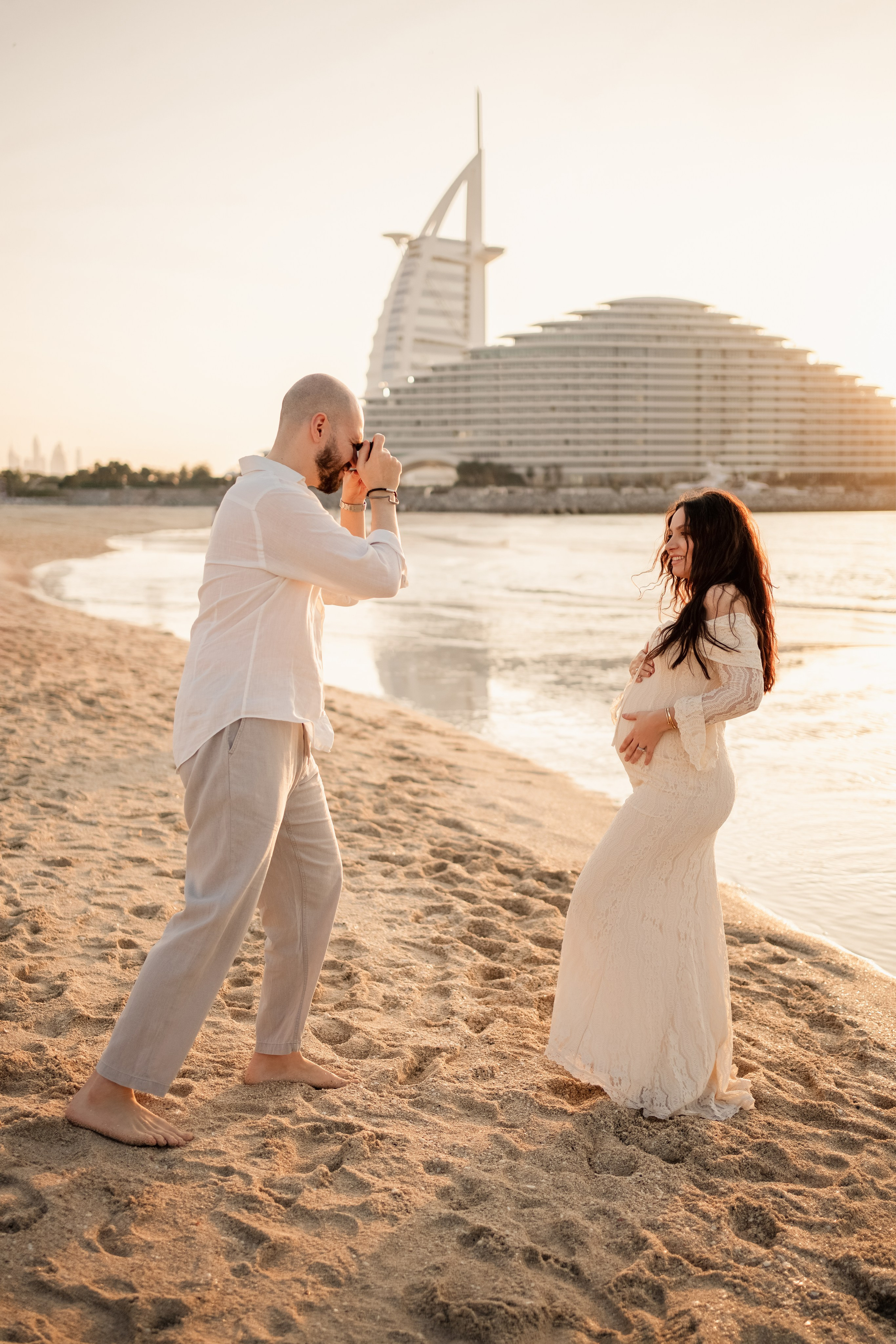 Sunset by the Burj Al Arab. Angela Iakovleva — Family Photographer in Dubai