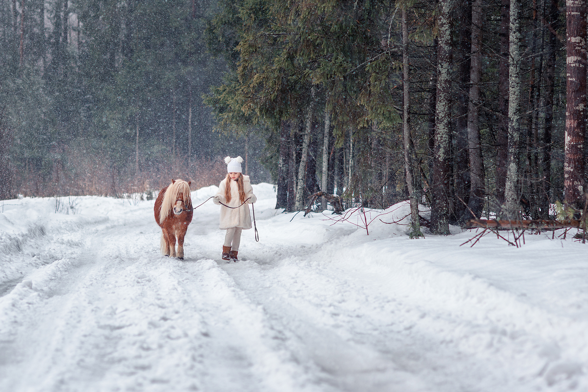 Джулия и пони "Гиви"