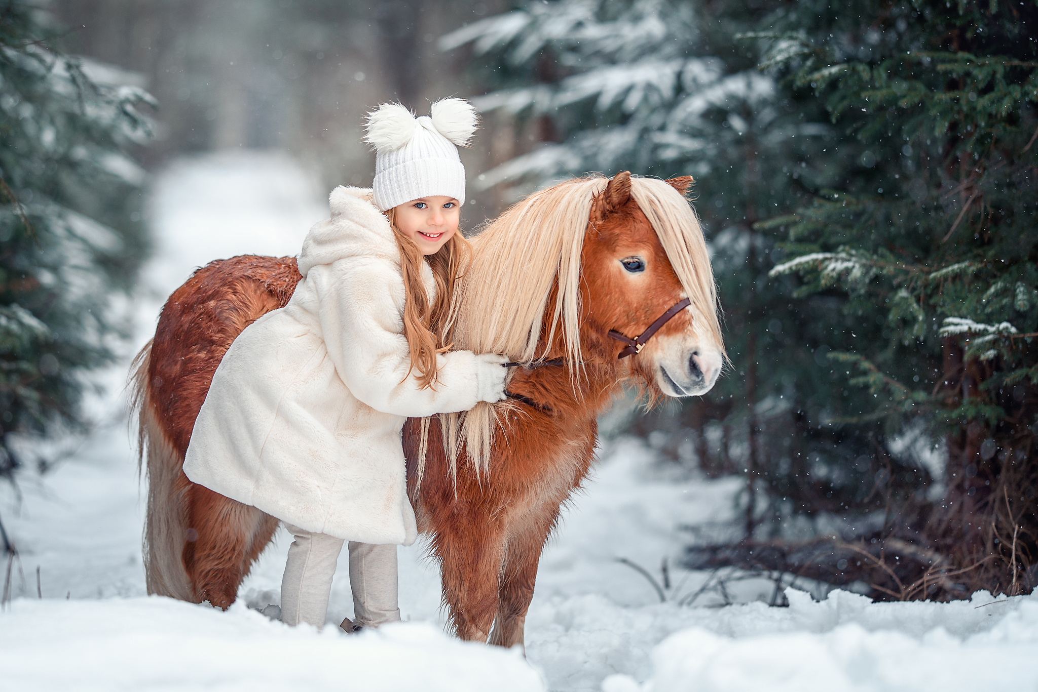 Джулия и пони "Гиви"