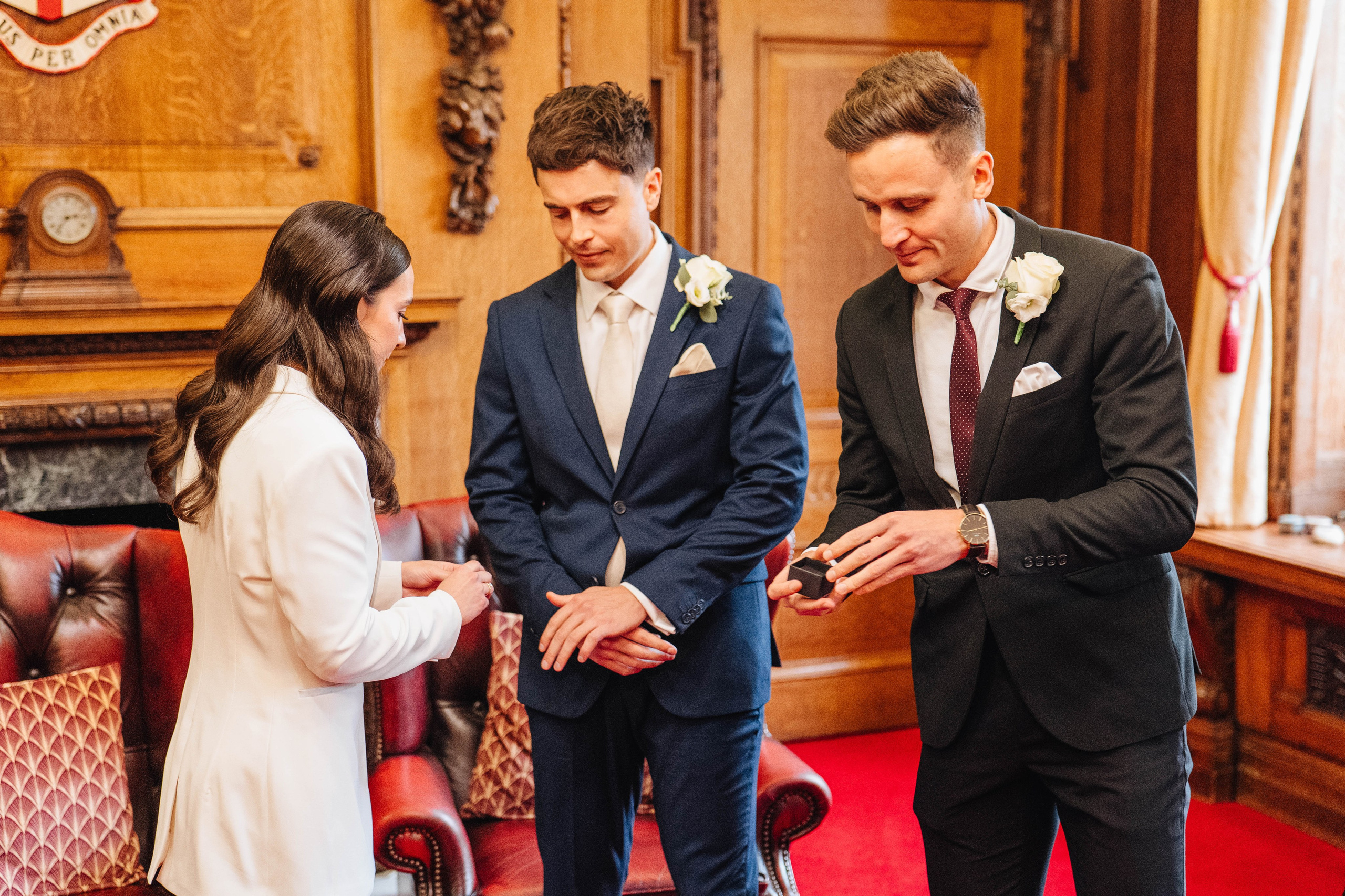 Wedding ceremony in Islington town hall