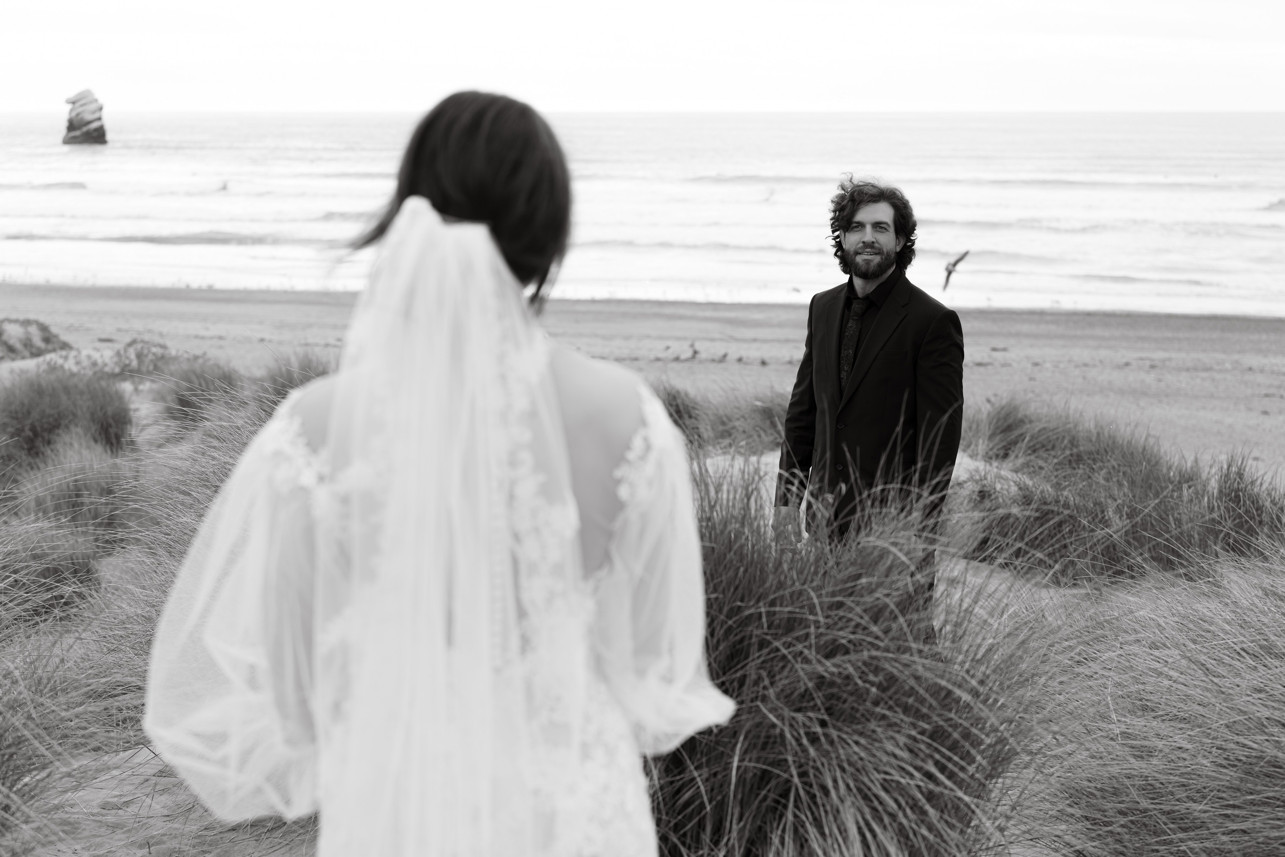 Black and white wedding photography