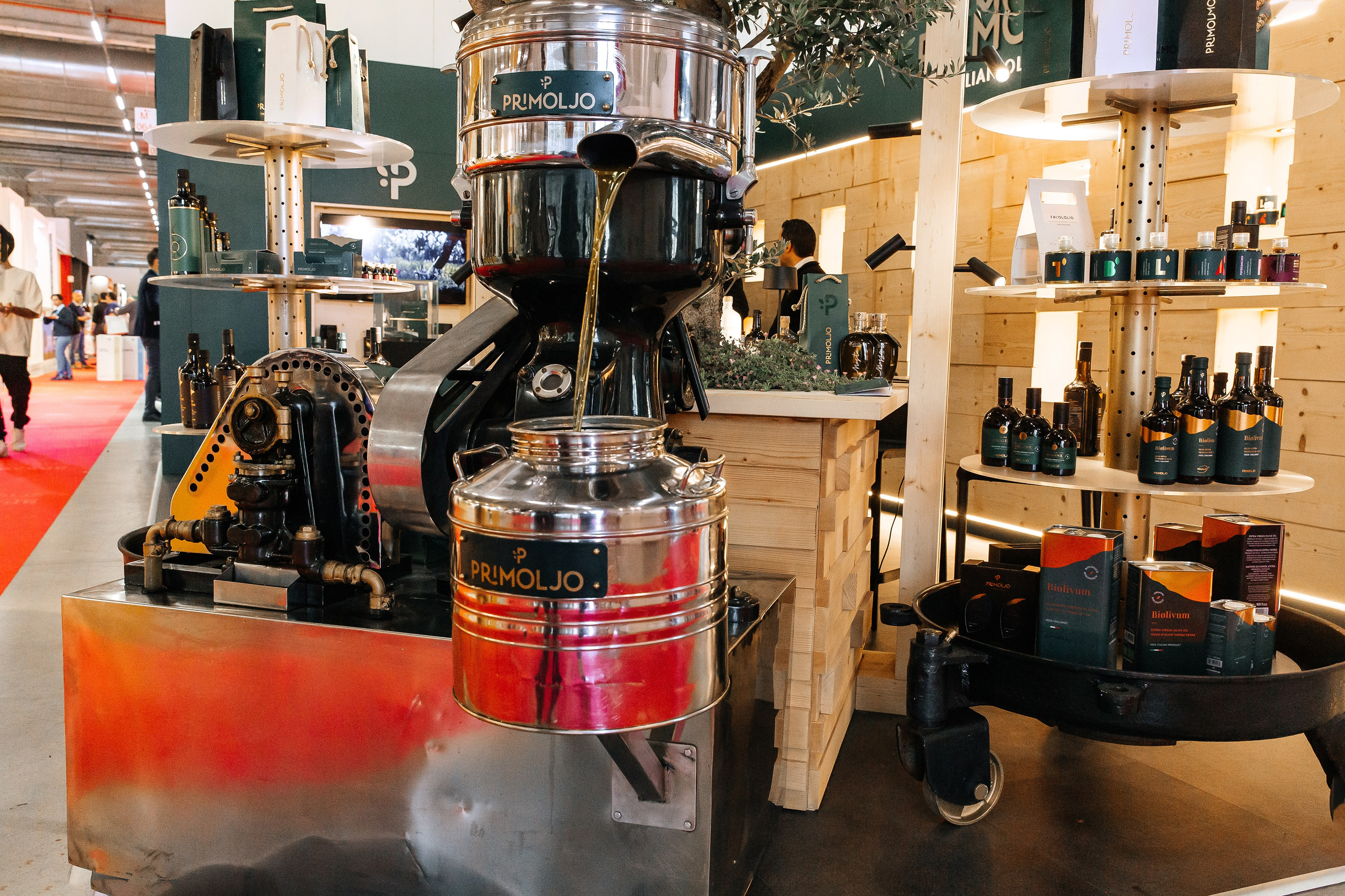 Stand dell'azienda PRIMOLJO  alla fiera Cibus 2024 a Parma