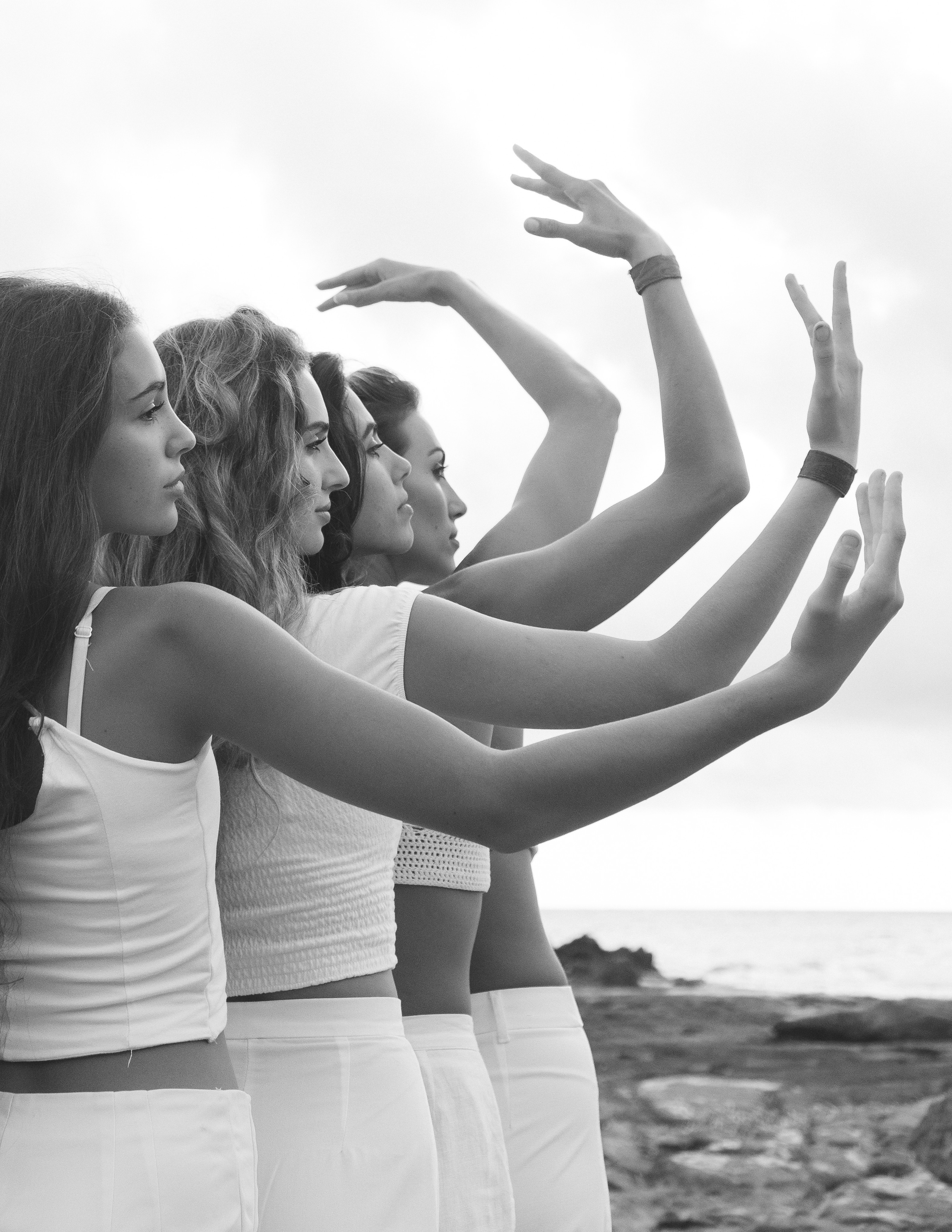 Sisters on the beach