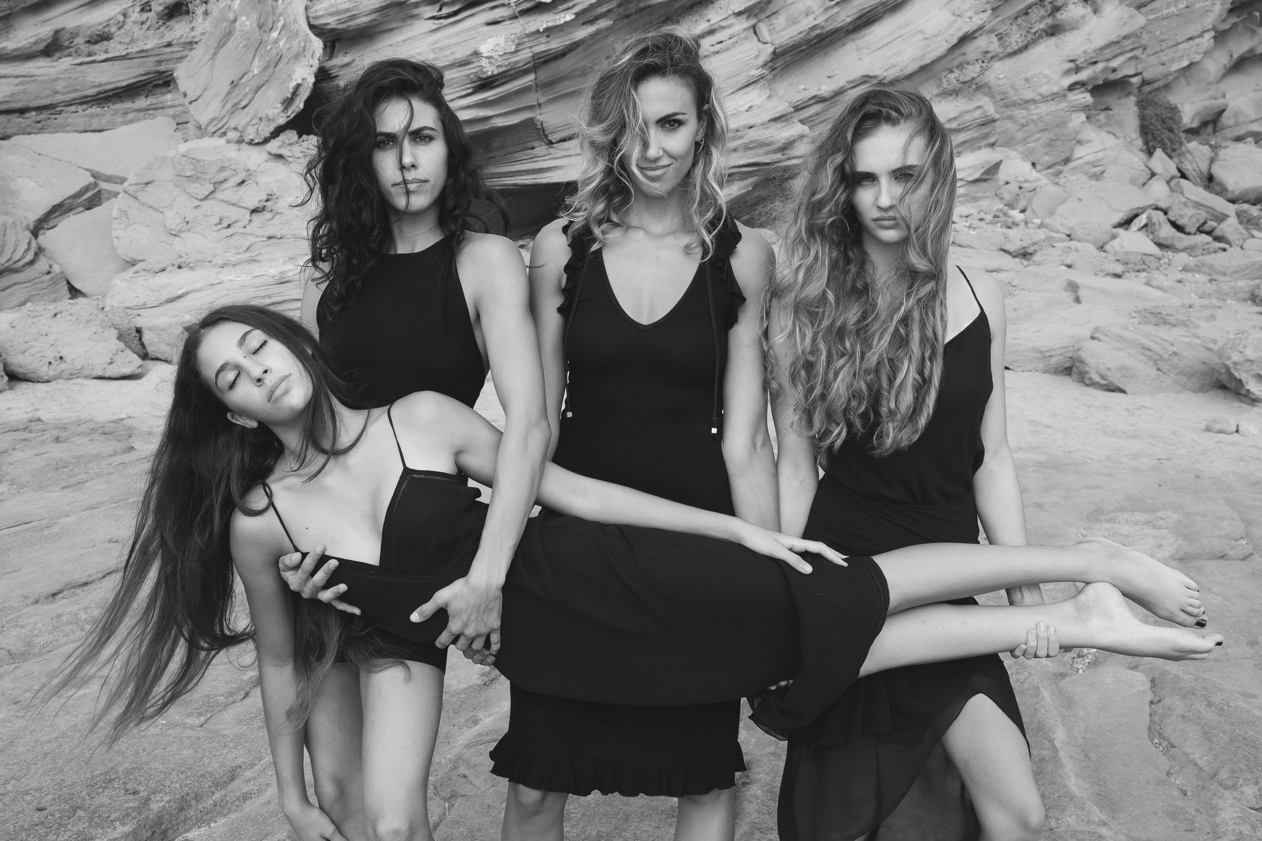 Sisters on the beach