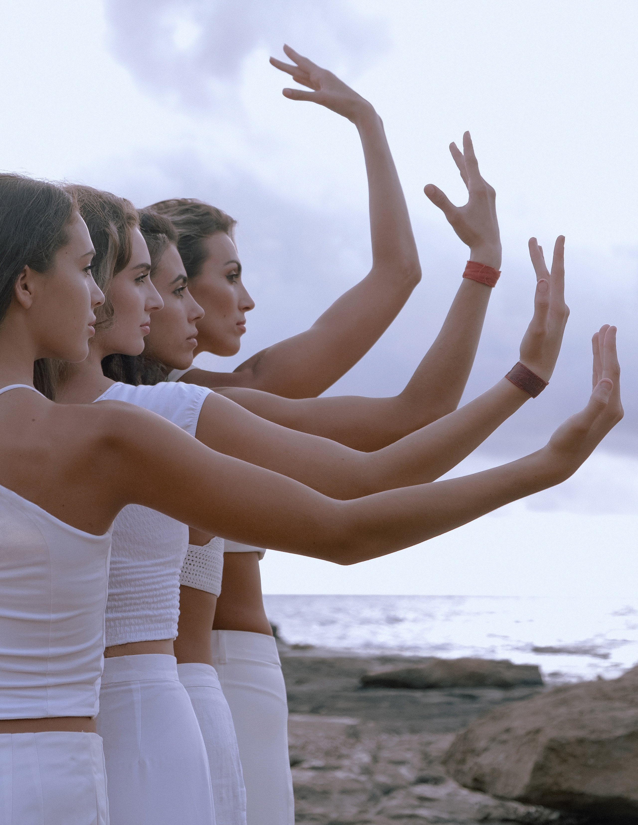 Sisters on the beach