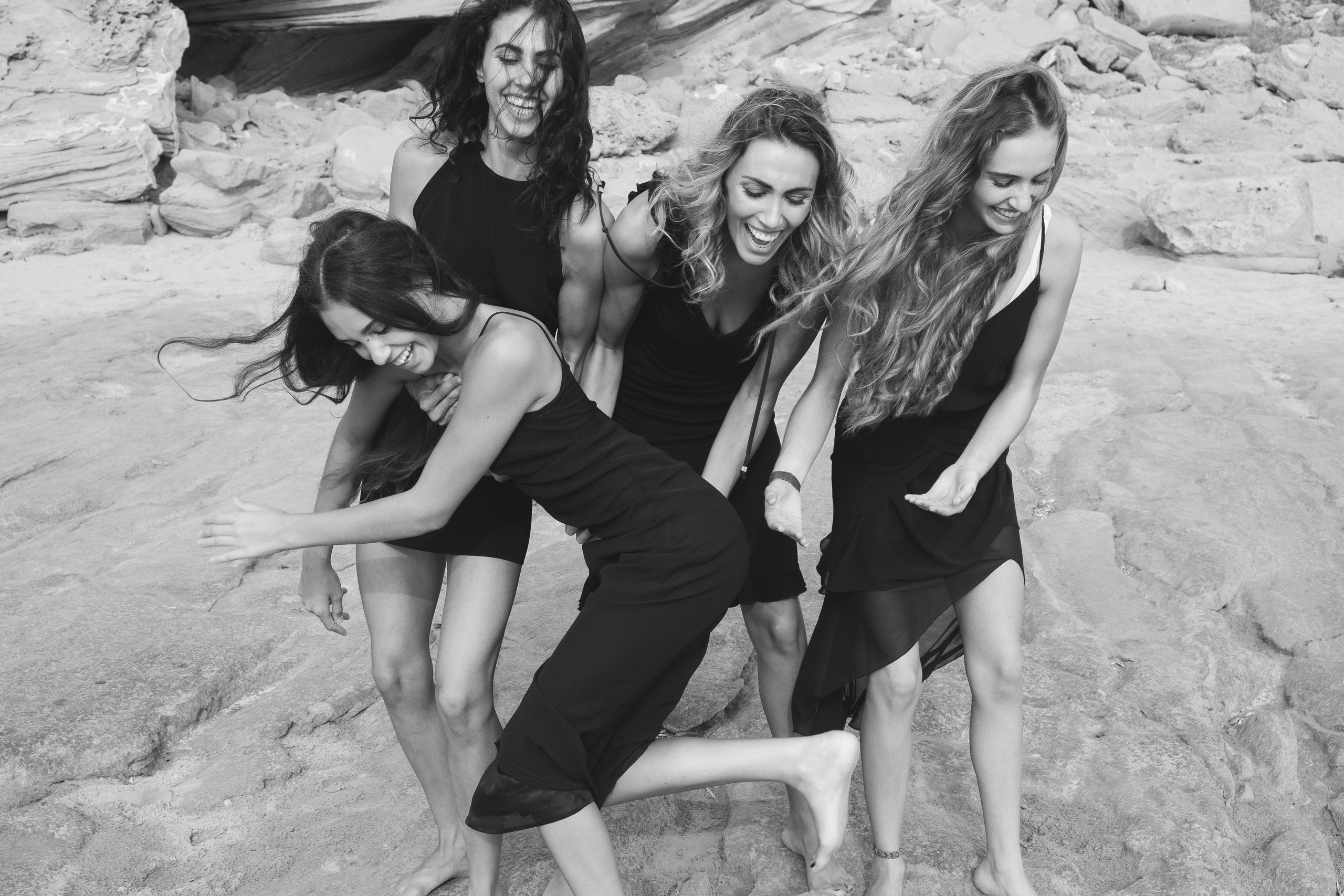 Sisters on the beach