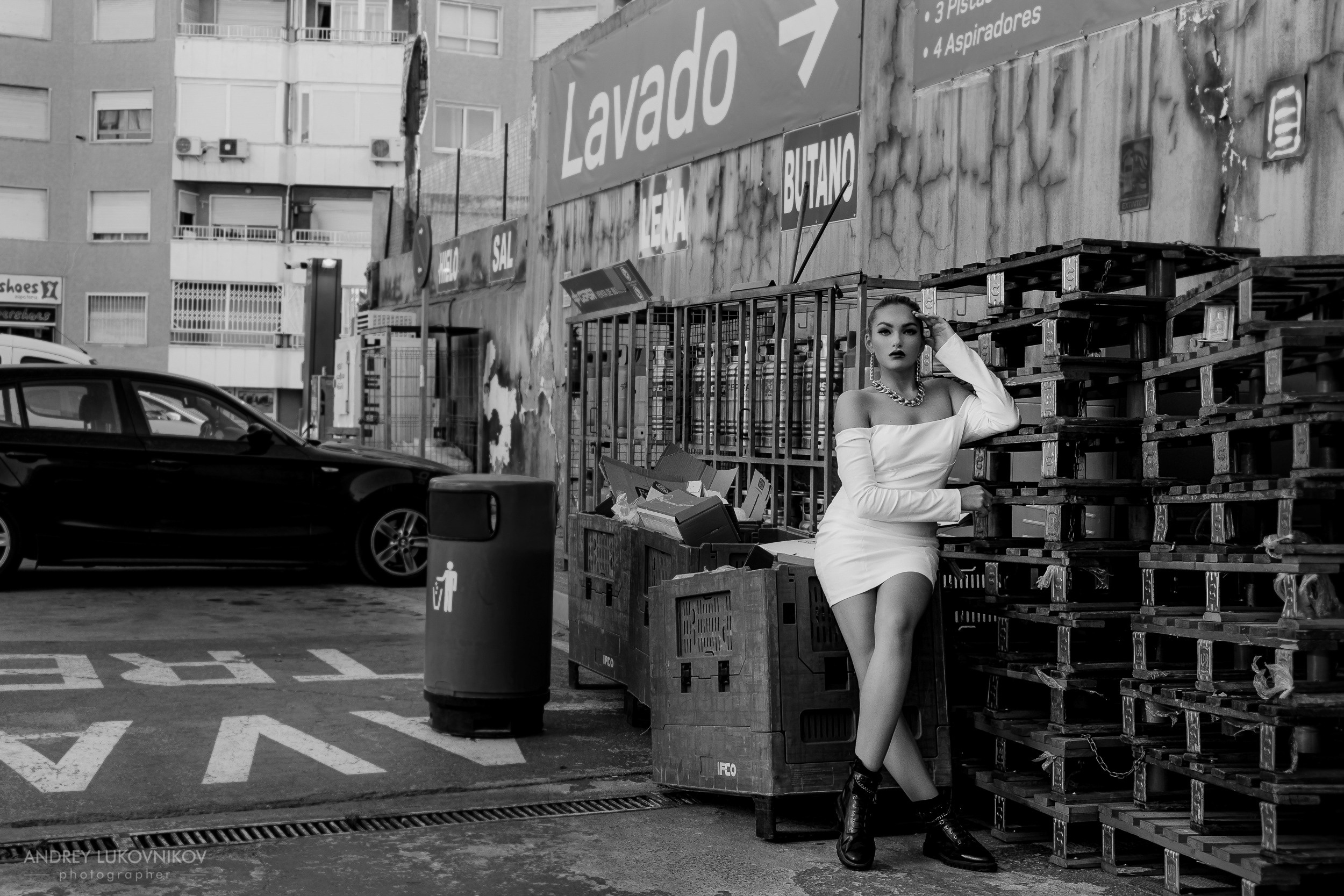 Girl at the gas station