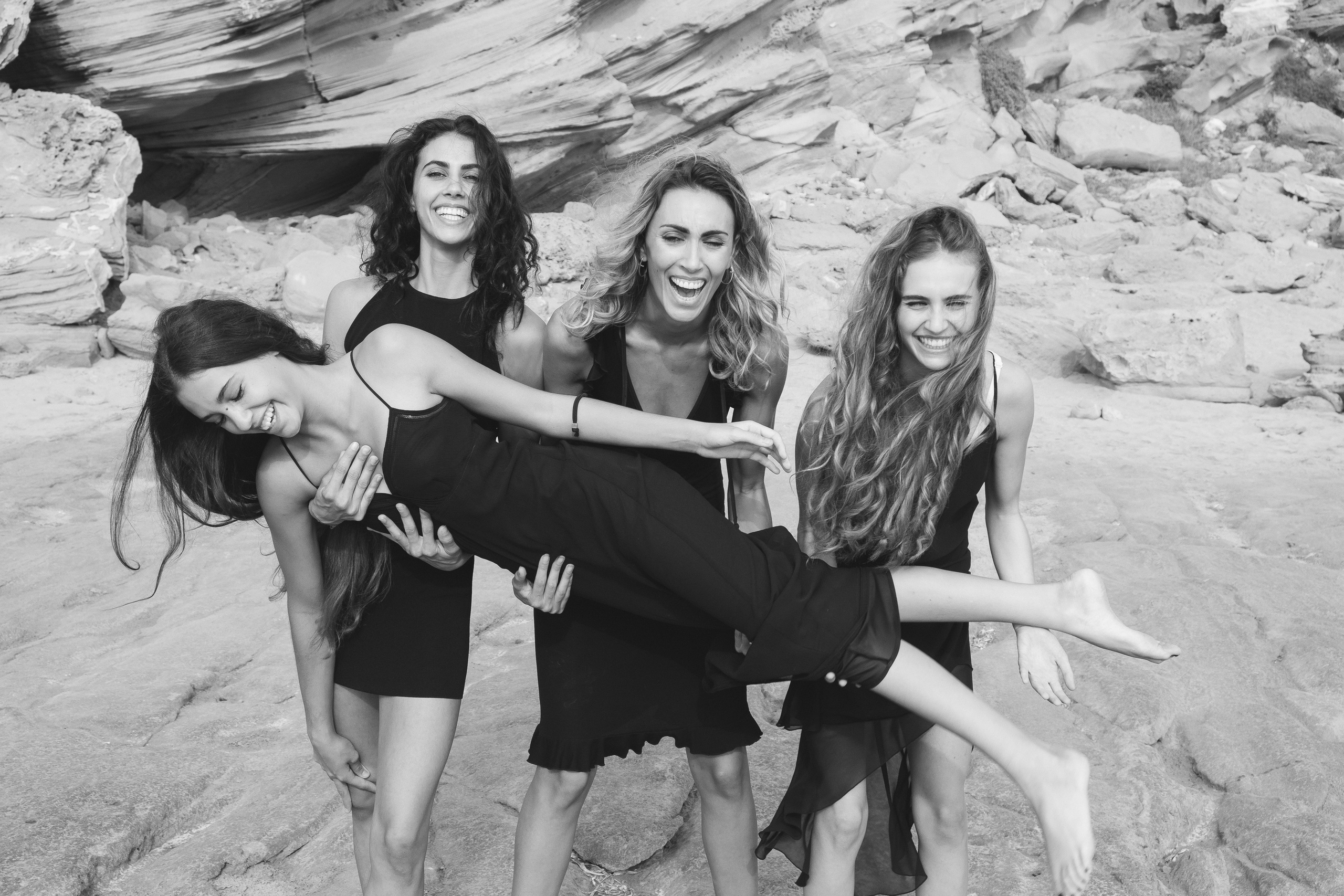 Sisters on the beach