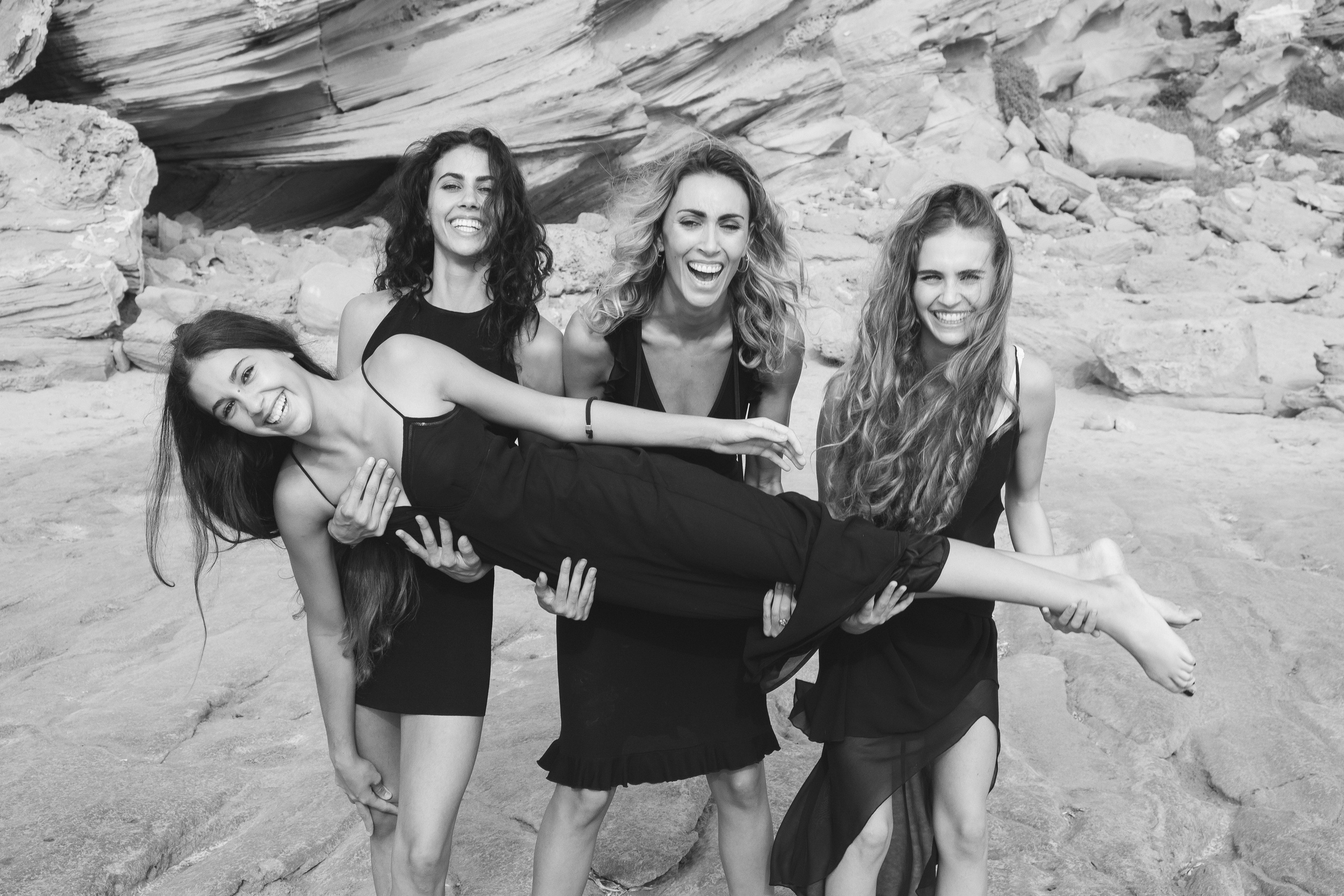 Sisters on the beach