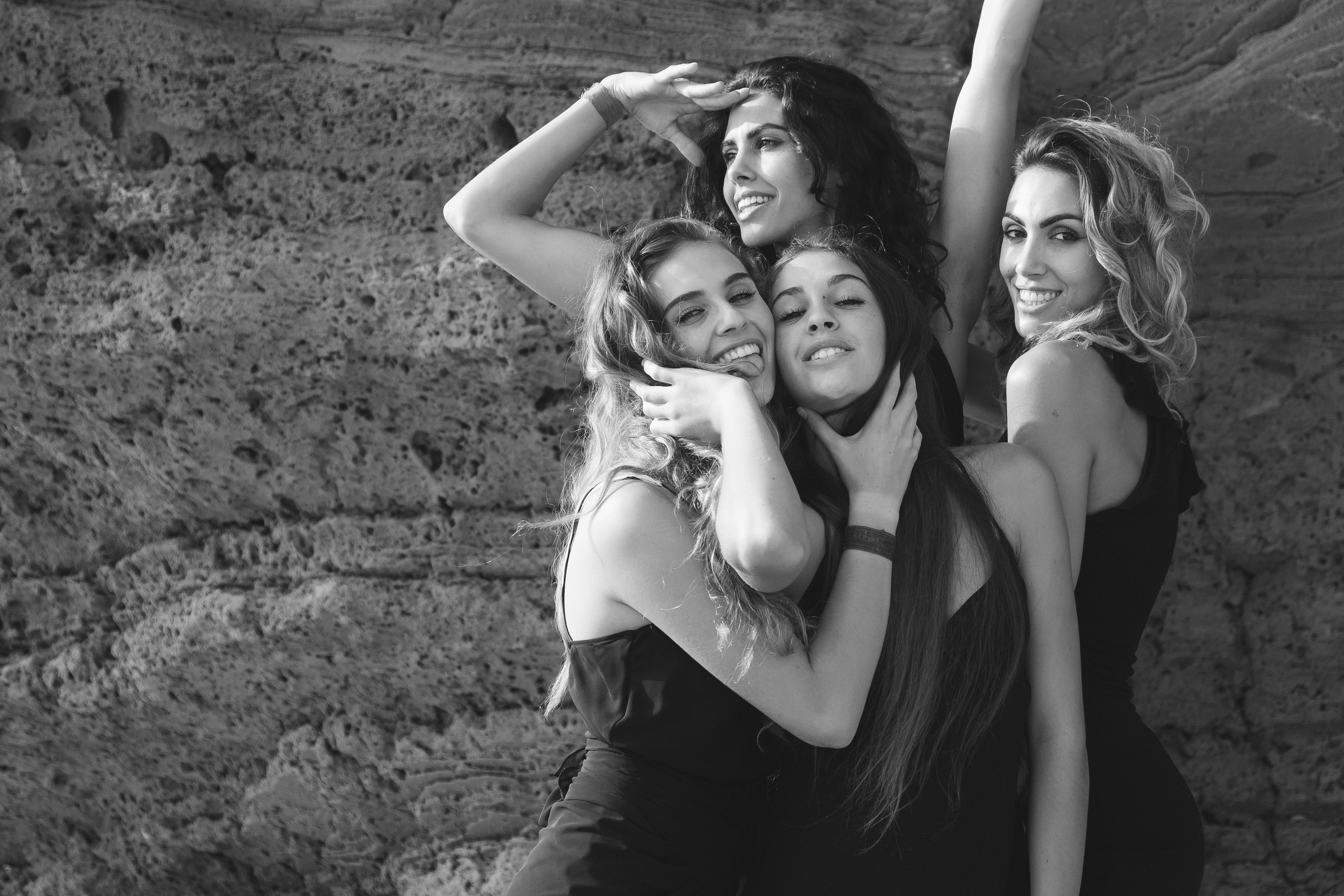 Sisters on the beach